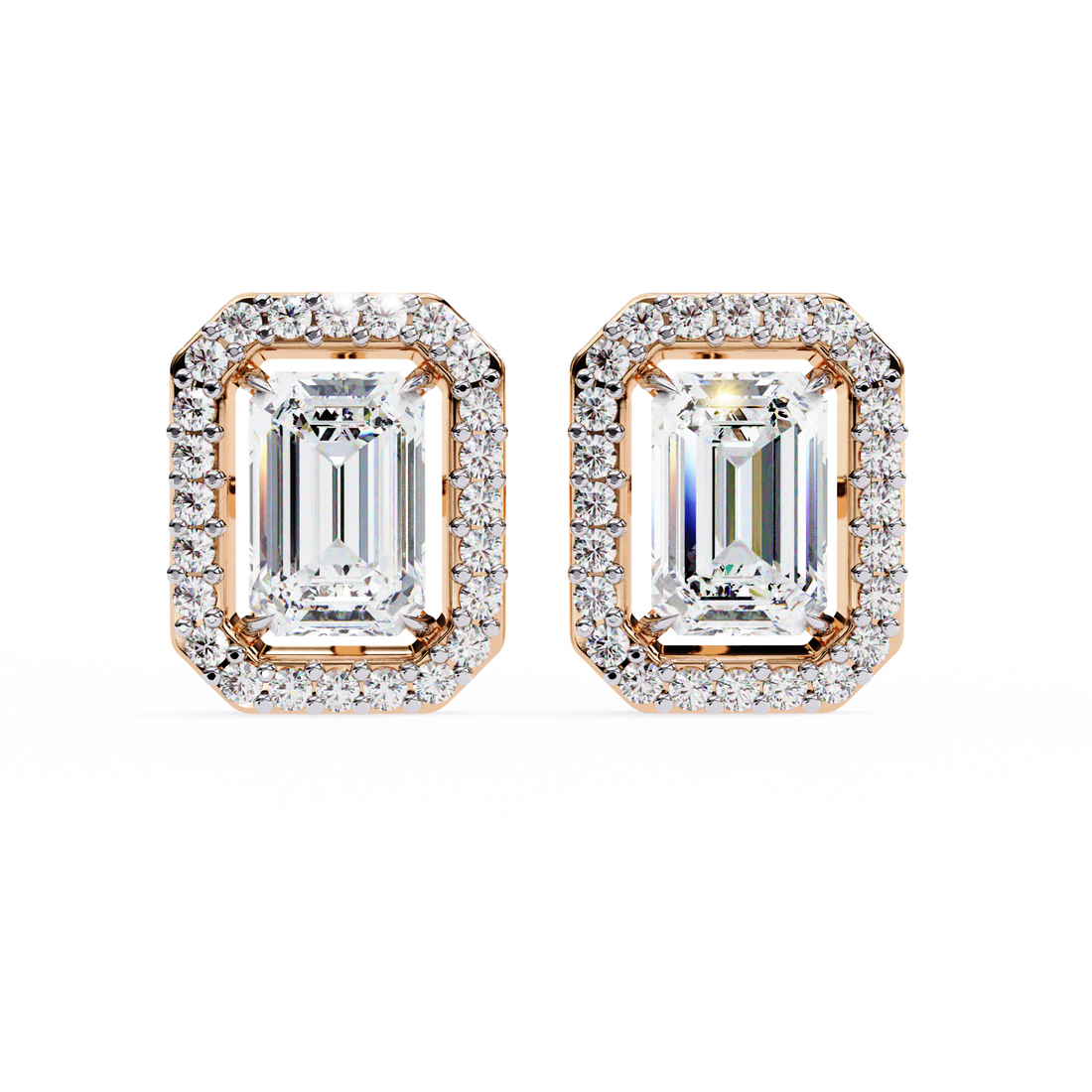 Unique 18K GOLD EARRING WITH LAB-GROWN DIAMOND.