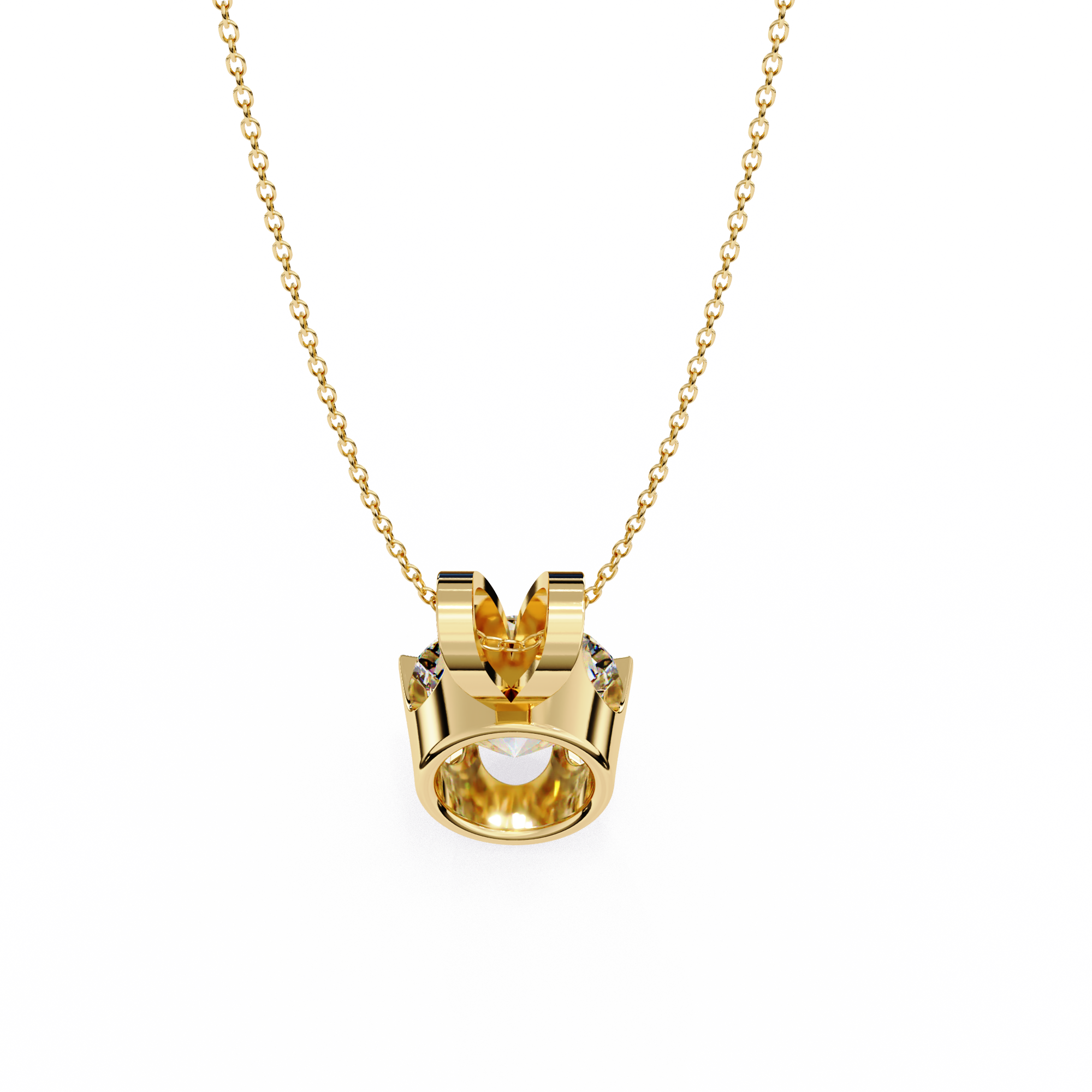 Fabulous Lab Grown Diamond Women Pendant  18k Gold