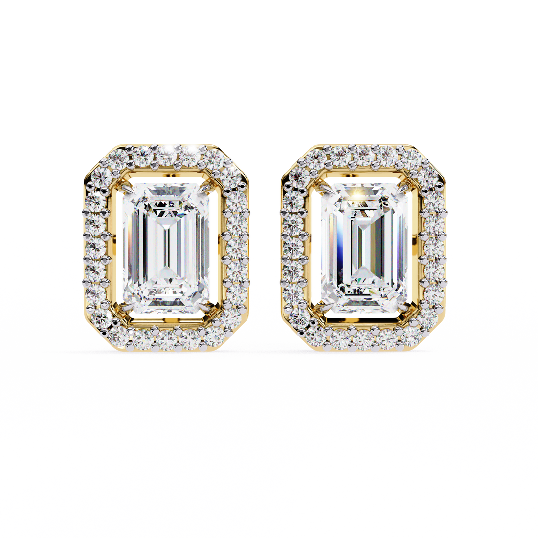 Unique 18K GOLD EARRING WITH LAB-GROWN DIAMOND.