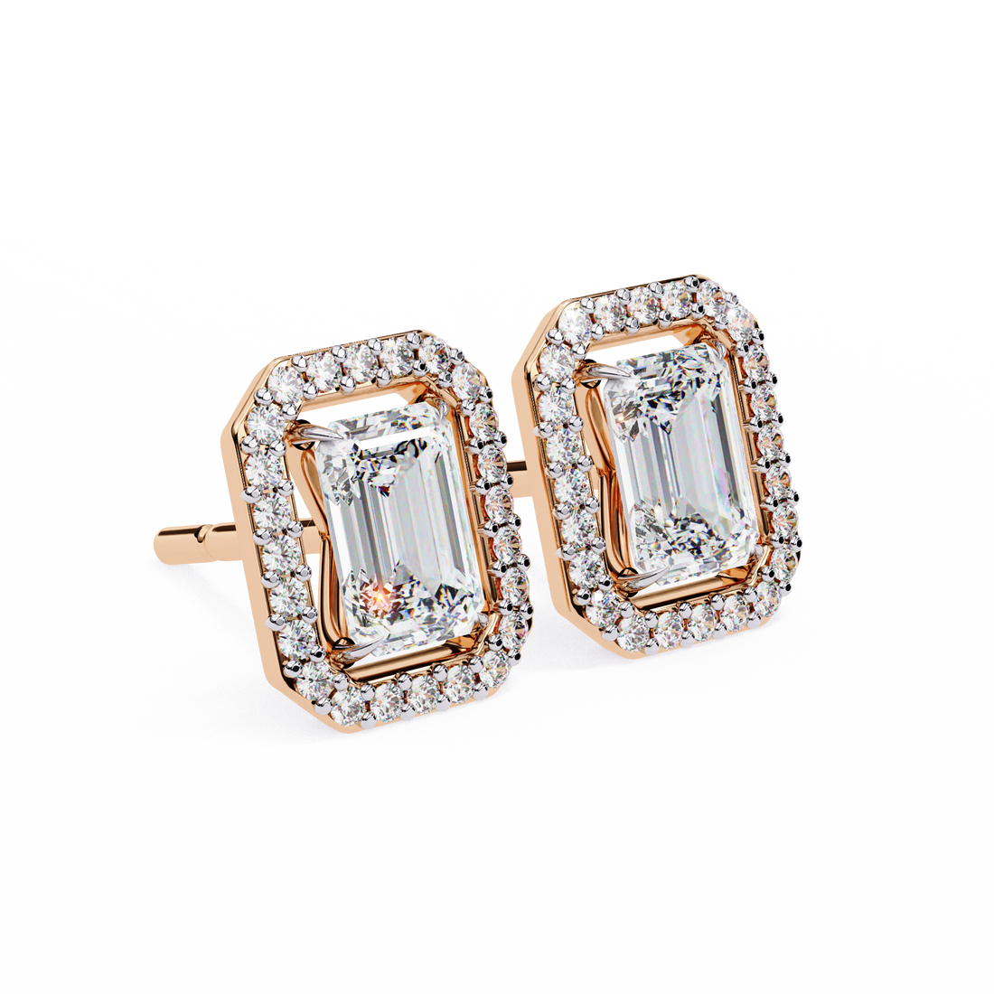 Unique 18K GOLD EARRING WITH LAB-GROWN DIAMOND.