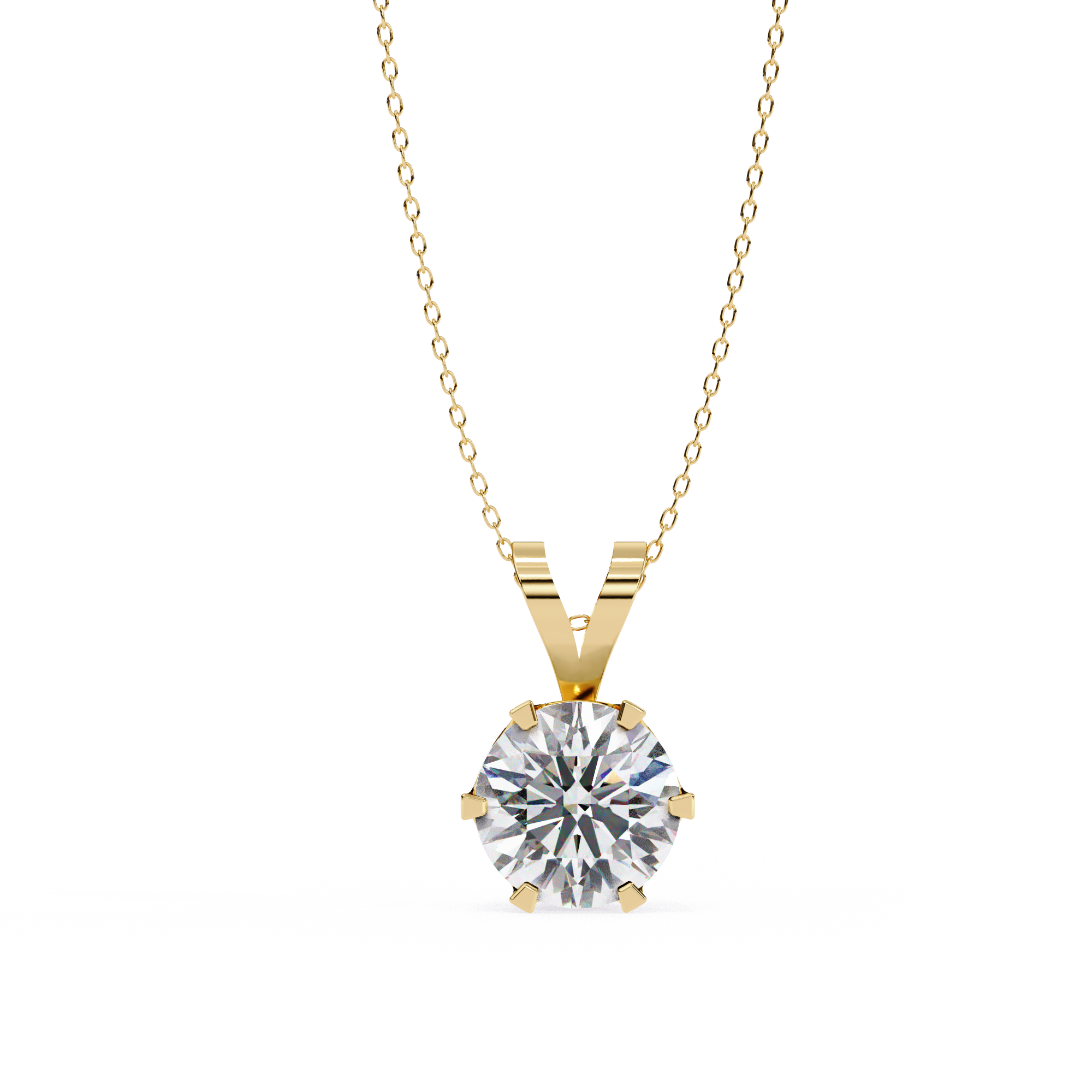 Fabulous Lab Grown Diamond Women Pendant  18k Gold