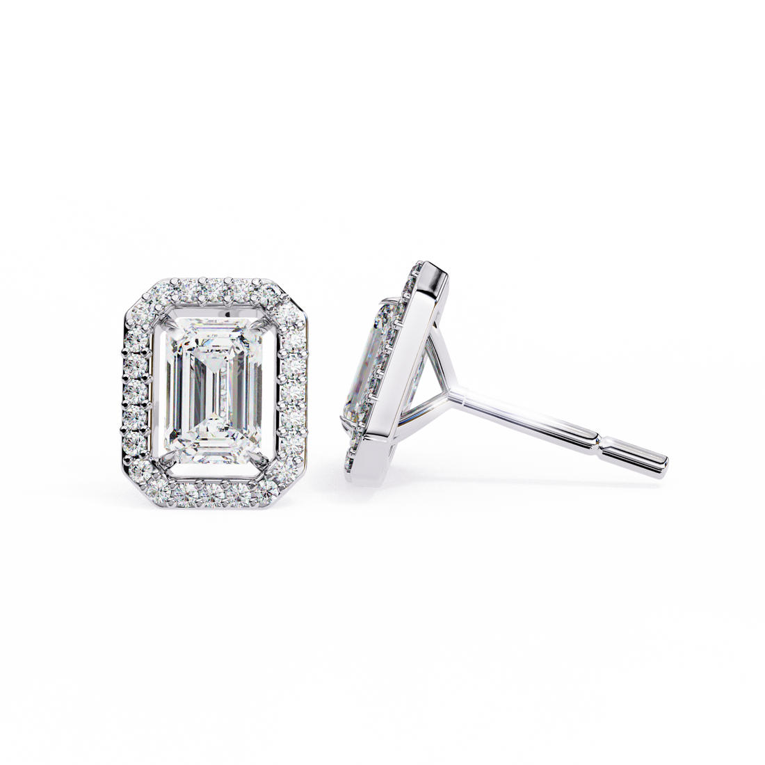 Unique 18K GOLD EARRING WITH LAB-GROWN DIAMOND.