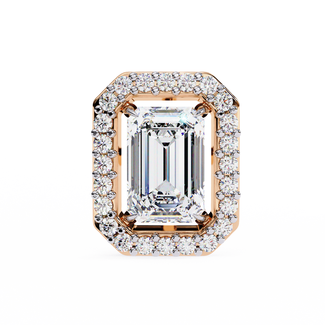 Unique 18K GOLD EARRING WITH LAB-GROWN DIAMOND.