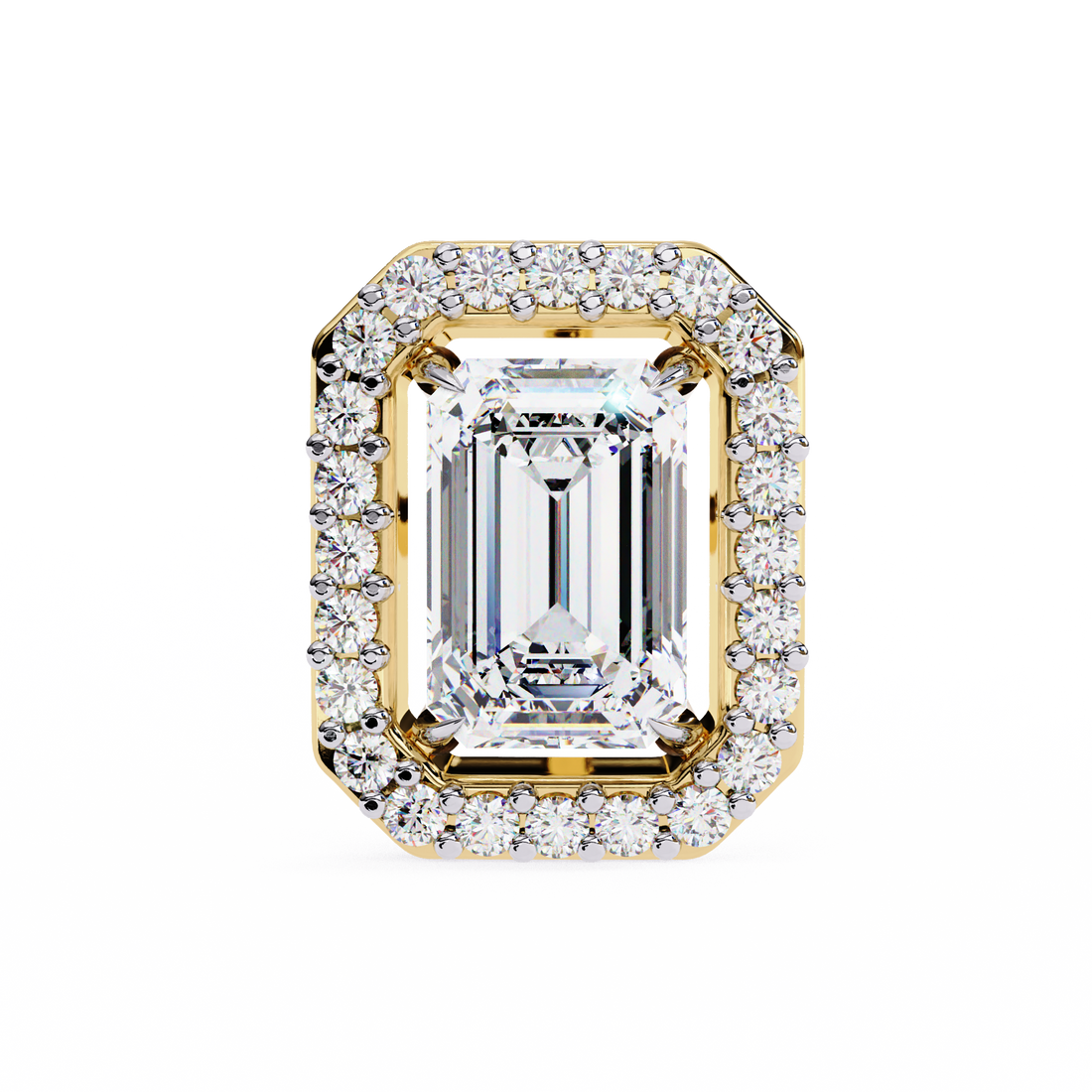 Unique 18K GOLD EARRING WITH LAB-GROWN DIAMOND.