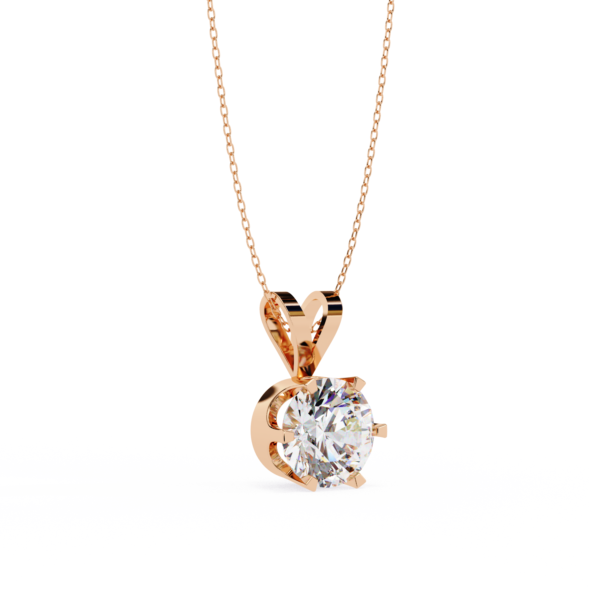 Fabulous Lab Grown Diamond Women Pendant  18k Gold