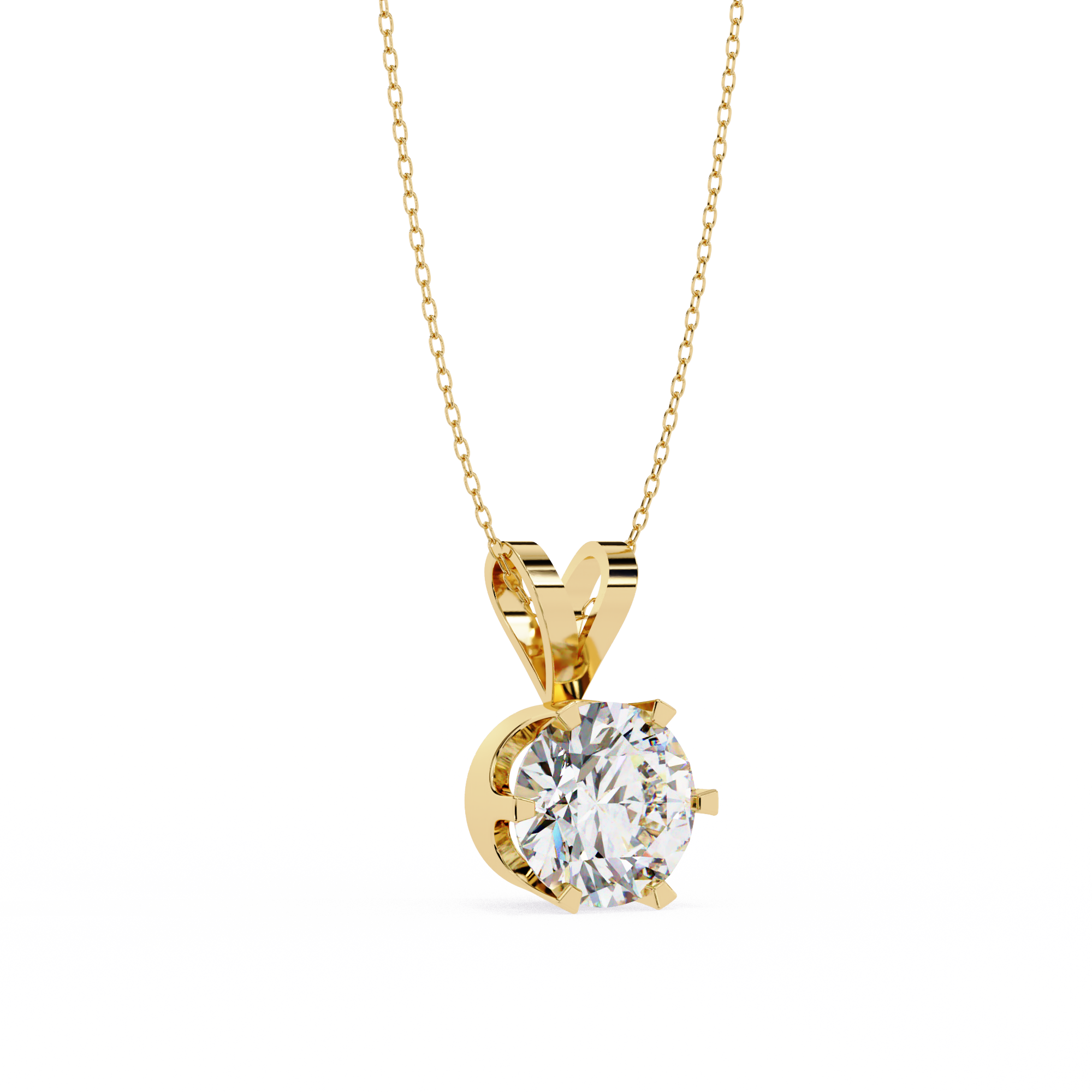 Fabulous Lab Grown Diamond Women Pendant  18k Gold