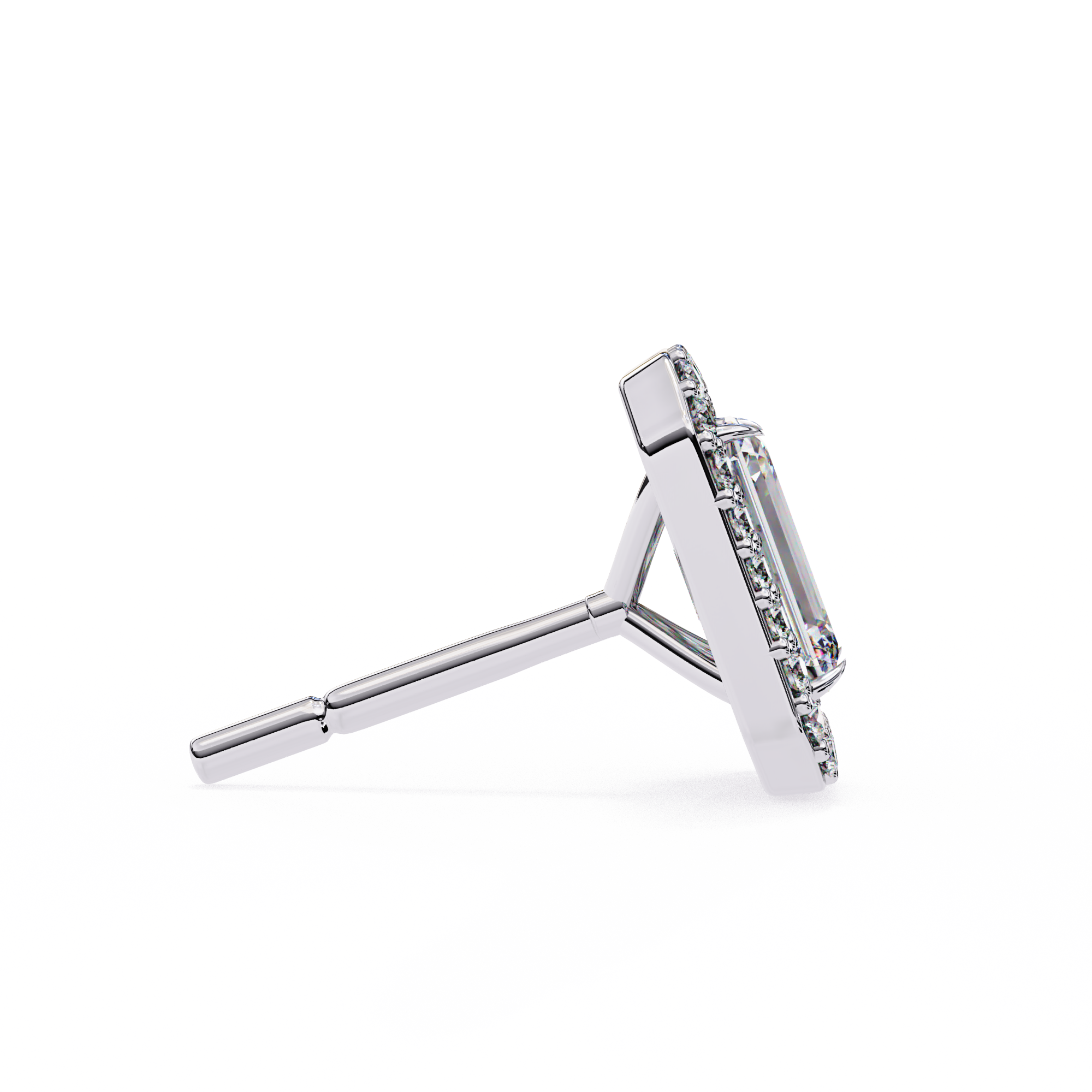 Unique 18K GOLD EARRING WITH LAB-GROWN DIAMOND.