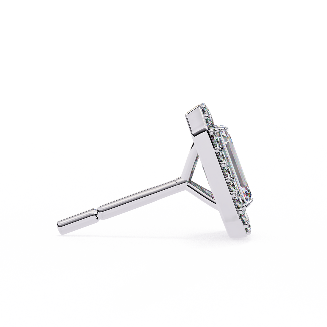 Unique 18K GOLD EARRING WITH LAB-GROWN DIAMOND.