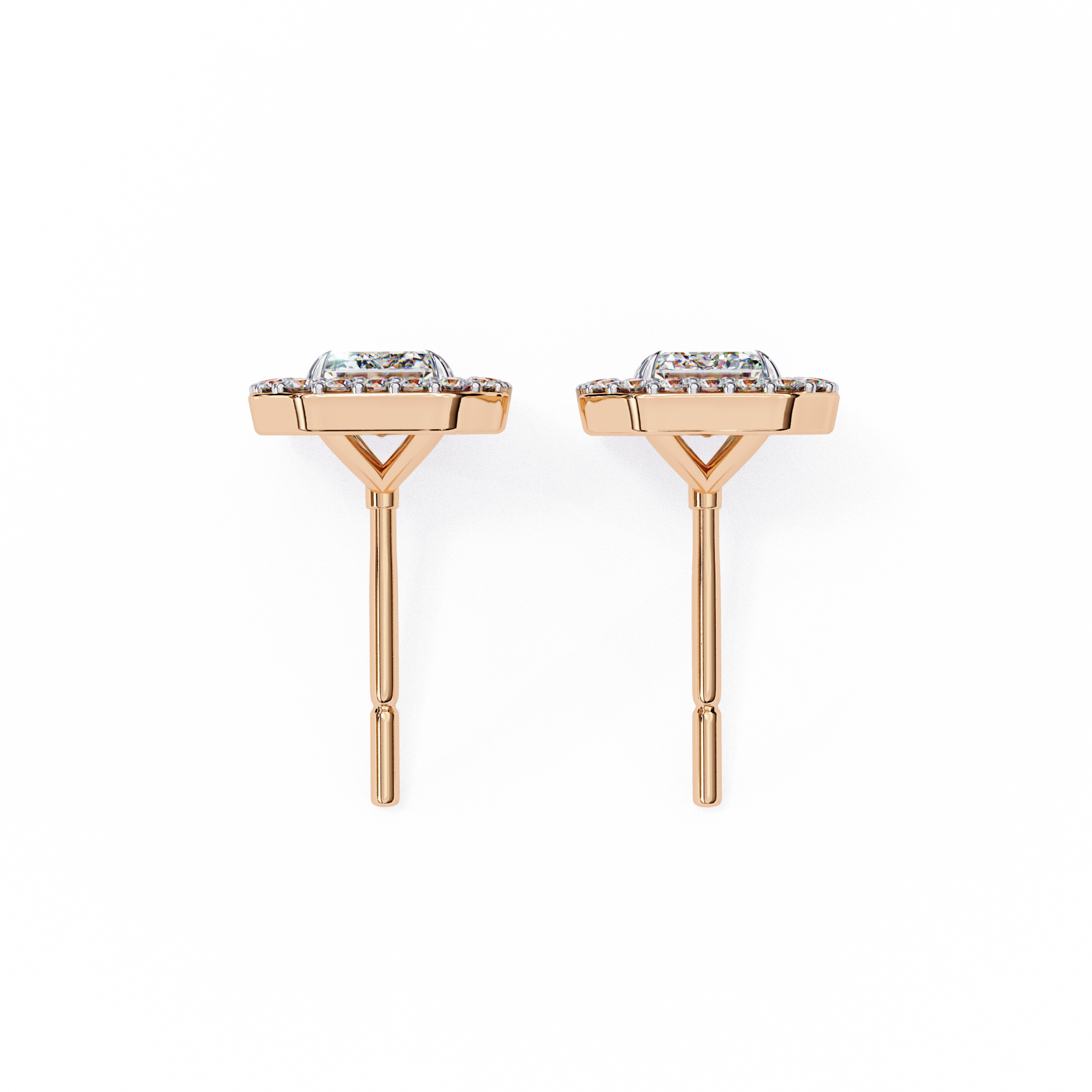 Unique 18K GOLD EARRING WITH LAB-GROWN DIAMOND.