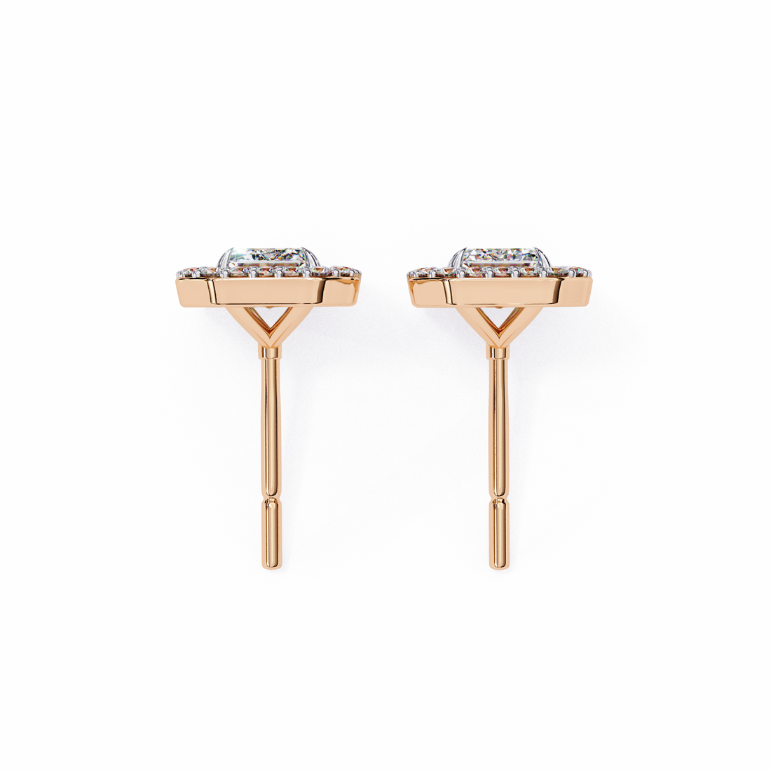 Unique 18K GOLD EARRING WITH LAB-GROWN DIAMOND.