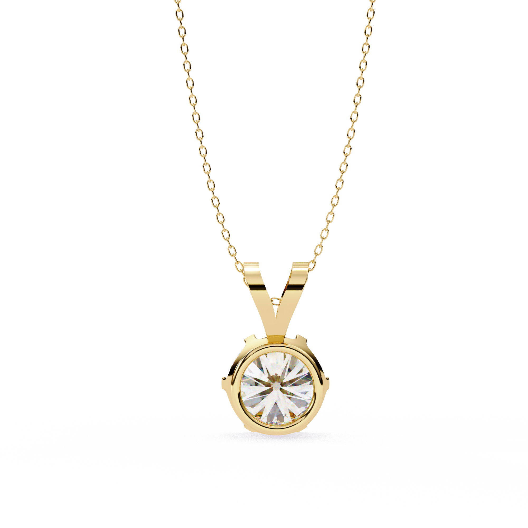 Fabulous Lab Grown Diamond Women Pendant  18k Gold