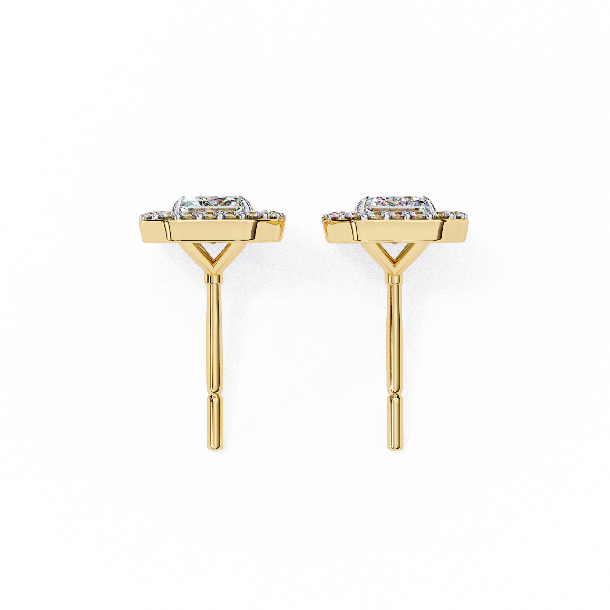 Unique 18K GOLD EARRING WITH LAB-GROWN DIAMOND.