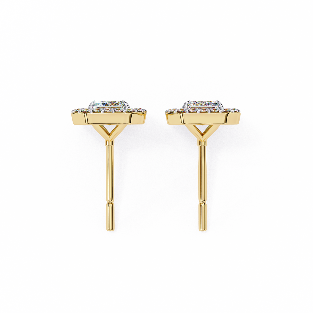 Unique 18K GOLD EARRING WITH LAB-GROWN DIAMOND.