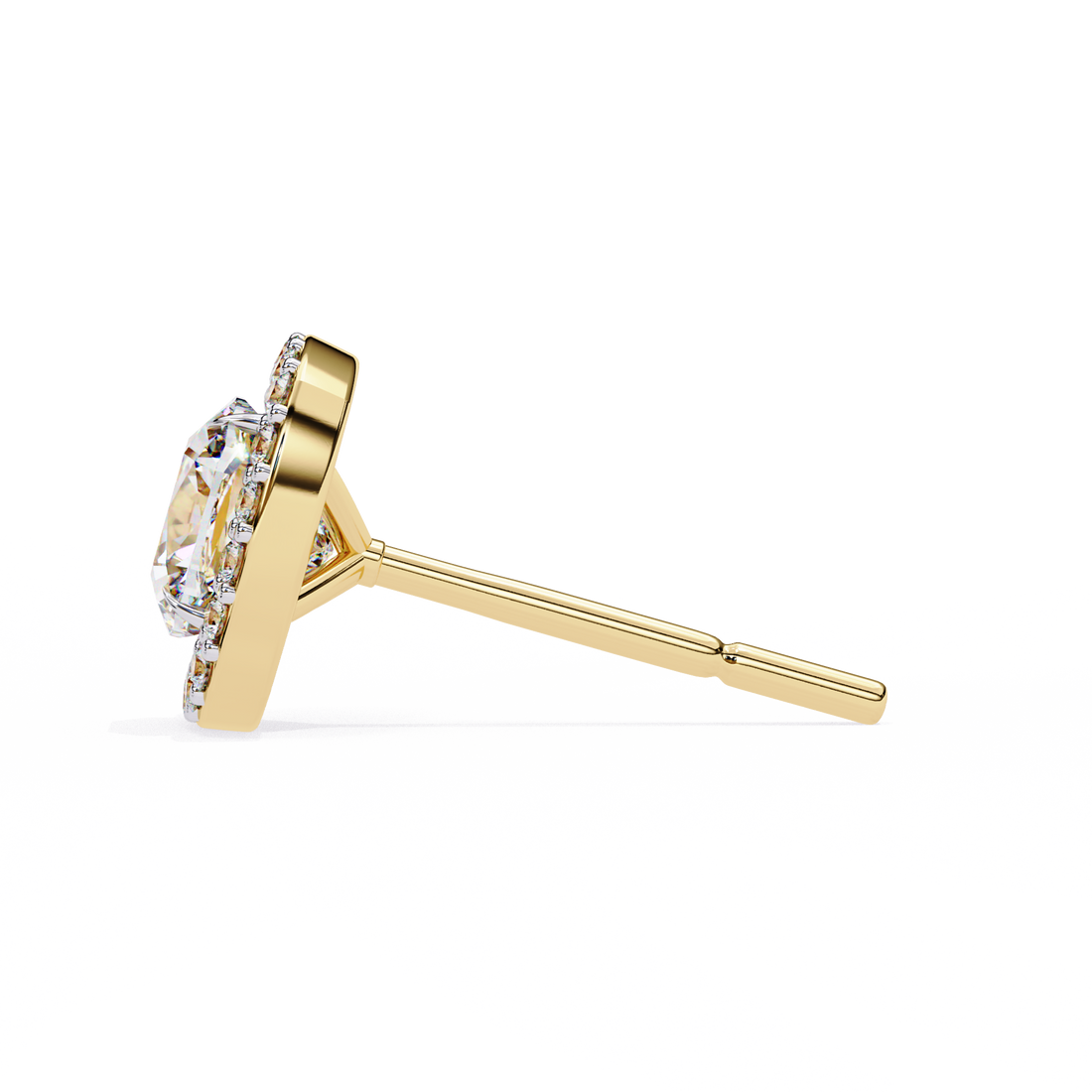 Unique 18K GOLD EARRING WITH LAB-GROWN DIAMOND.
