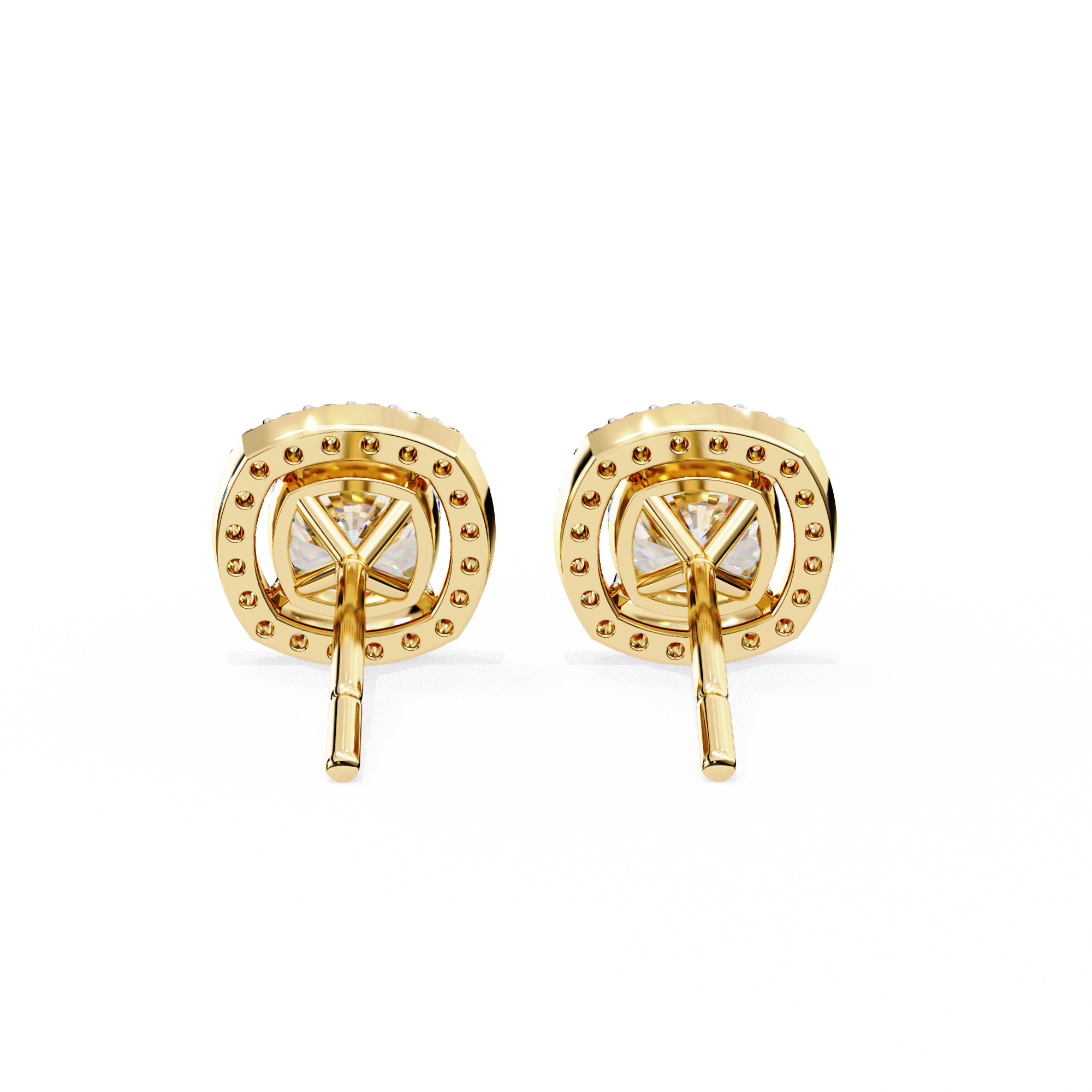 Unique 18K GOLD EARRING WITH LAB-GROWN DIAMOND.