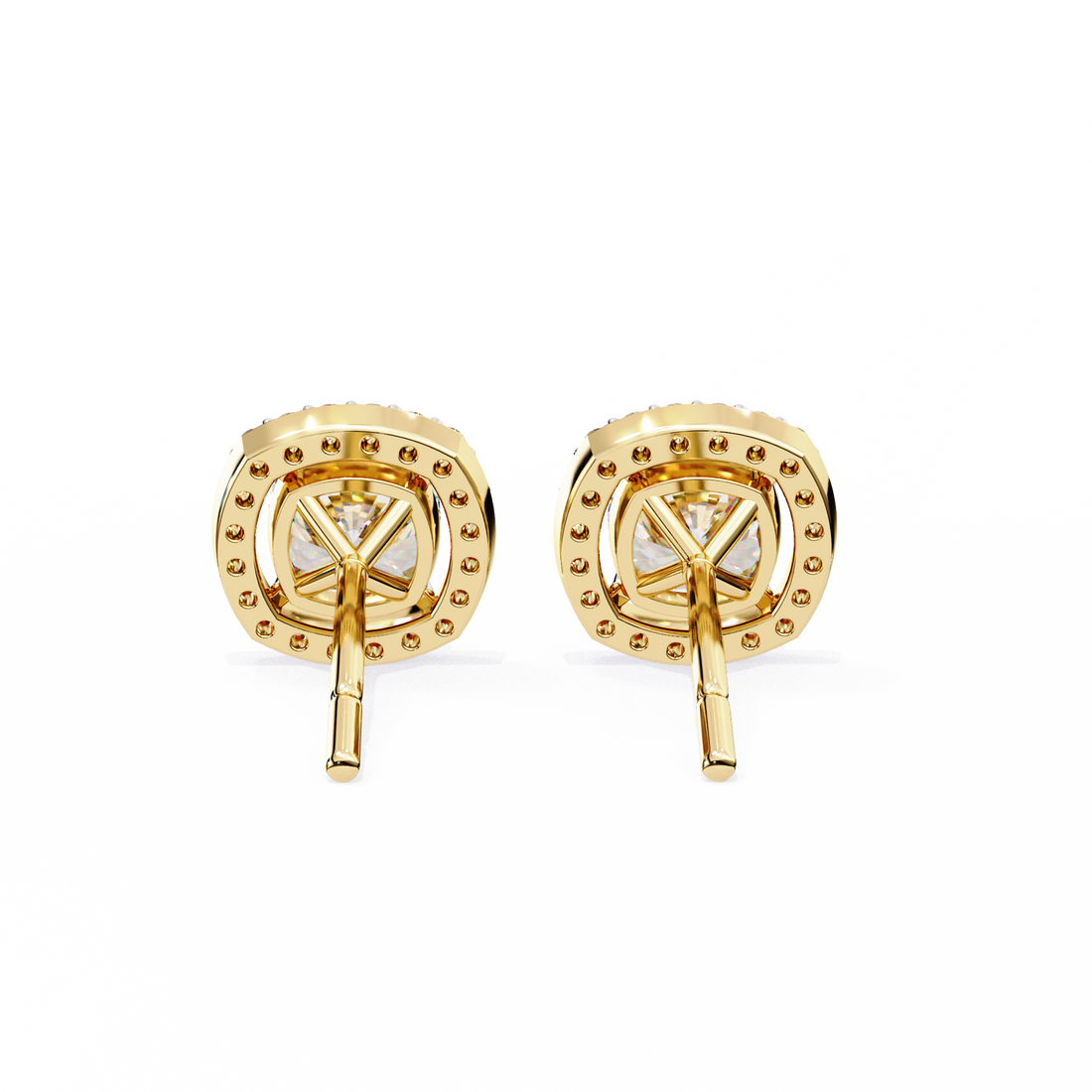 Unique 18K GOLD EARRING WITH LAB-GROWN DIAMOND.