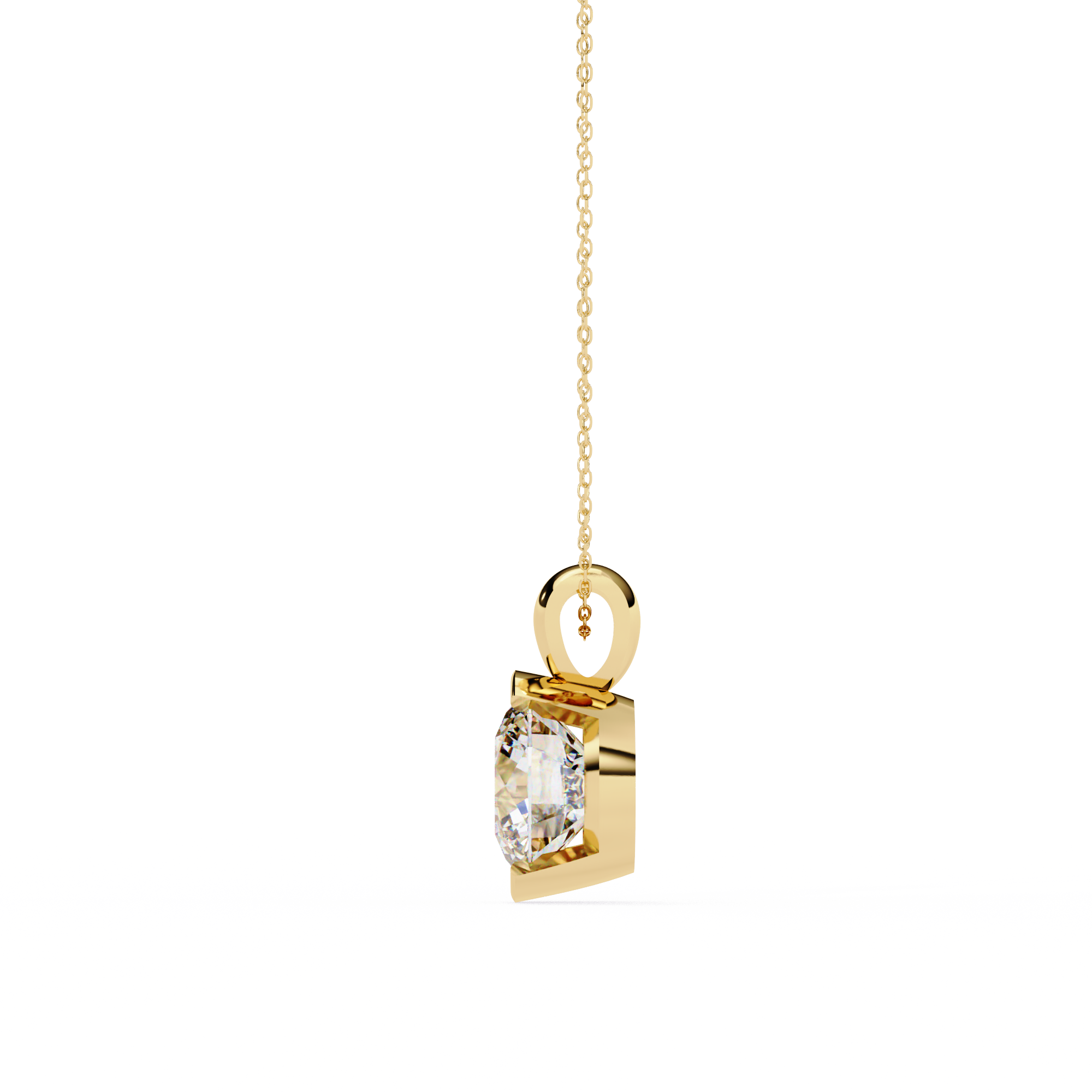 Fabulous Lab Grown Diamond Women Pendant  18k Gold