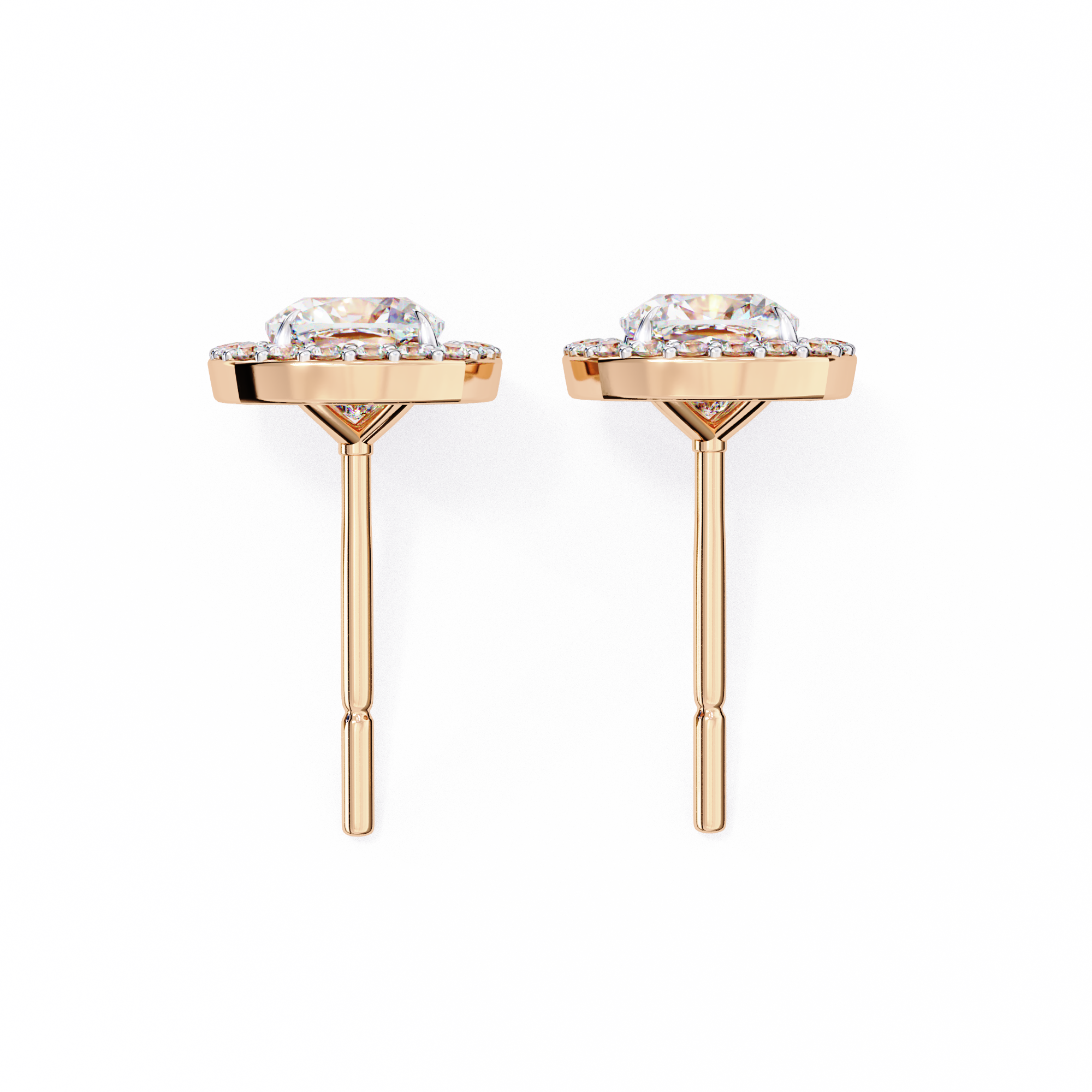 Unique 18K GOLD EARRING WITH LAB-GROWN DIAMOND.
