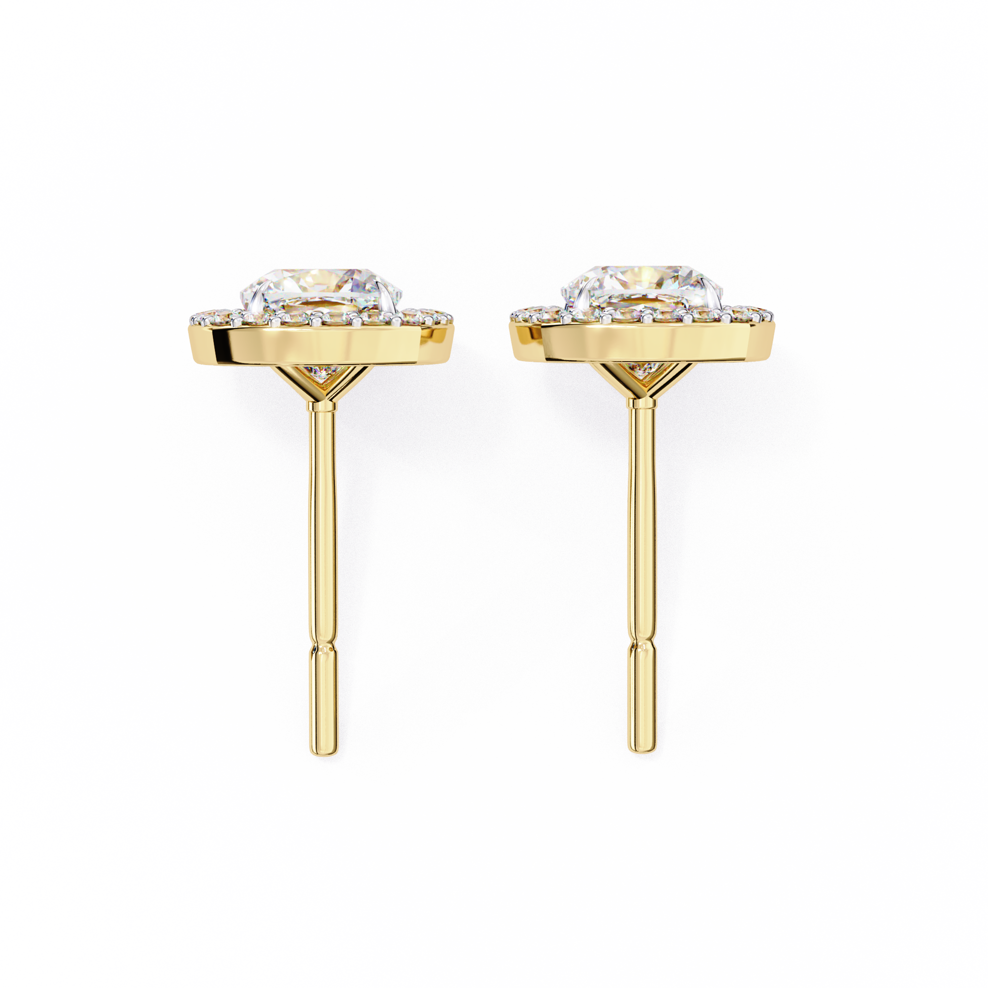 Unique 18K GOLD EARRING WITH LAB-GROWN DIAMOND.