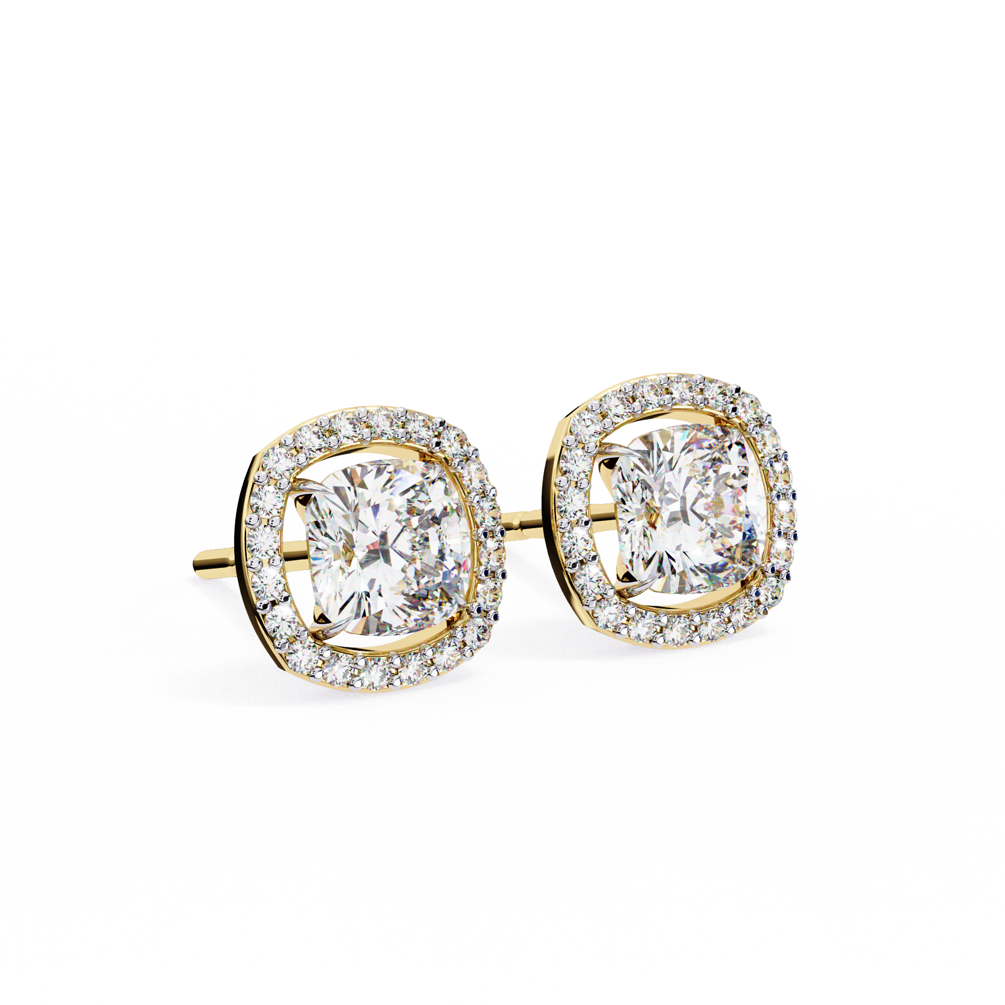 Unique 18K GOLD EARRING WITH LAB-GROWN DIAMOND.