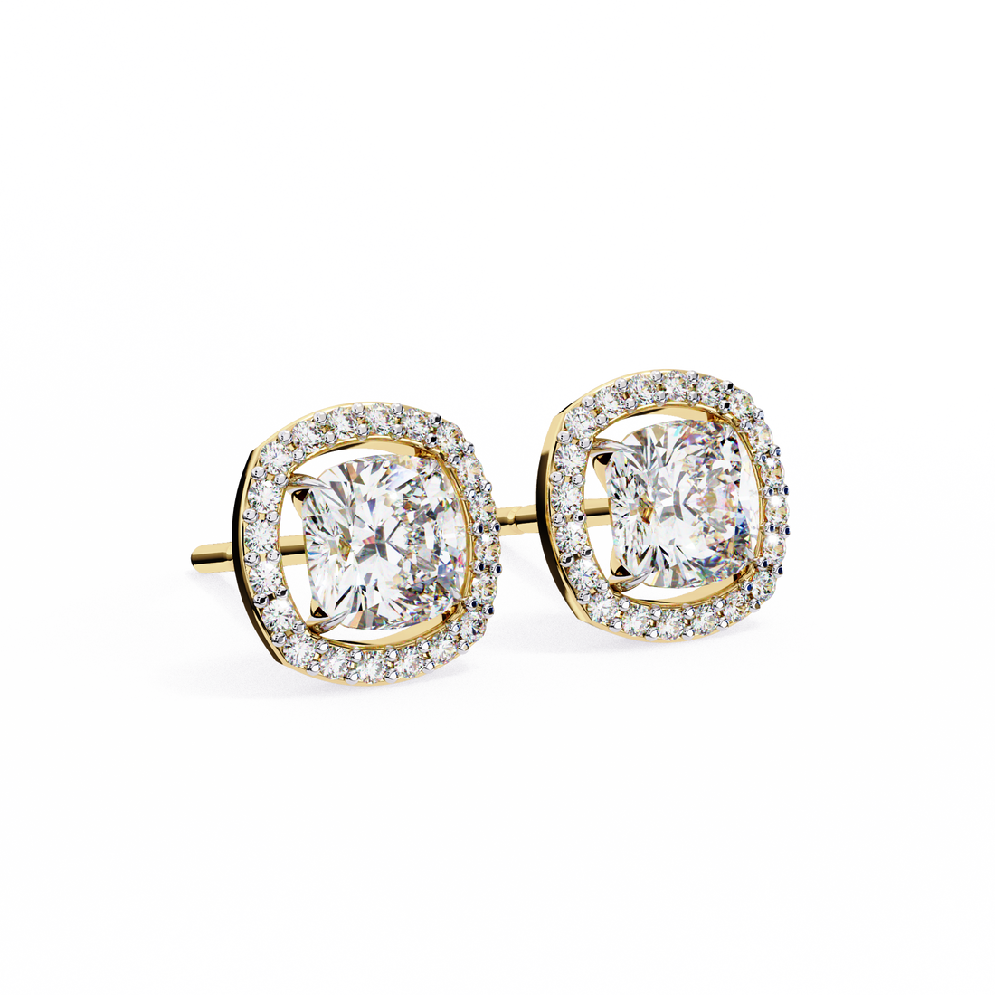 Unique 18K GOLD EARRING WITH LAB-GROWN DIAMOND.