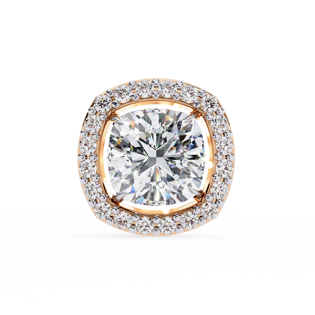 Unique 18K GOLD EARRING WITH LAB-GROWN DIAMOND.