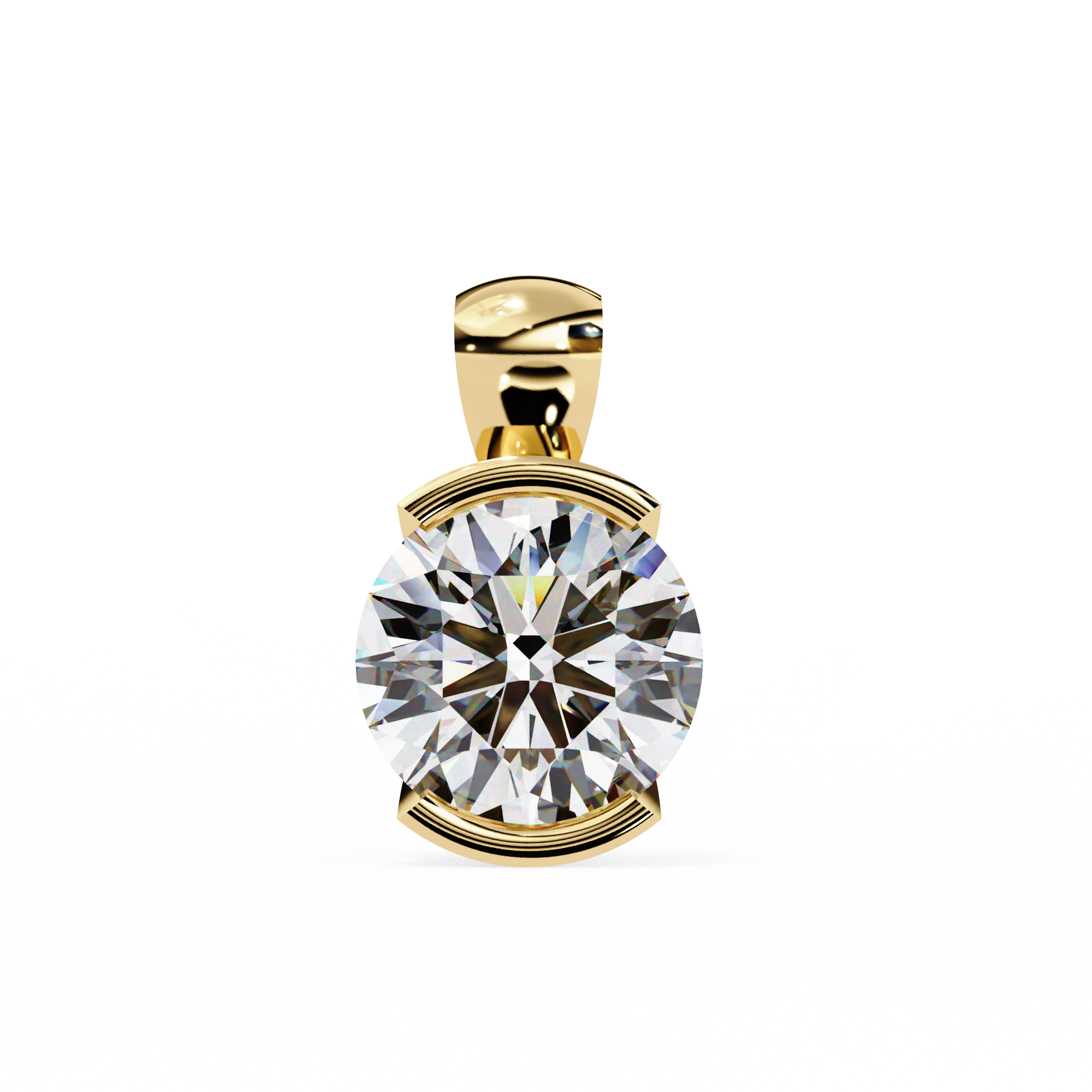 Fabulous Lab Grown Diamond Women Pendant  18k Gold