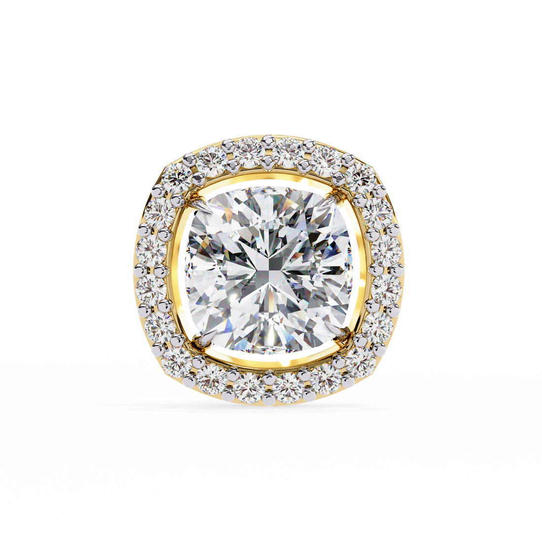 Unique 18K GOLD EARRING WITH LAB-GROWN DIAMOND.