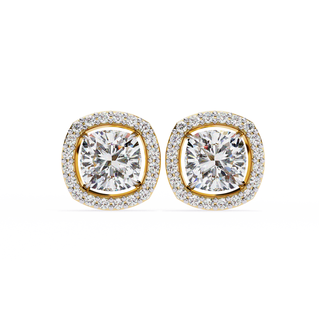 Unique 18K GOLD EARRING WITH LAB-GROWN DIAMOND.