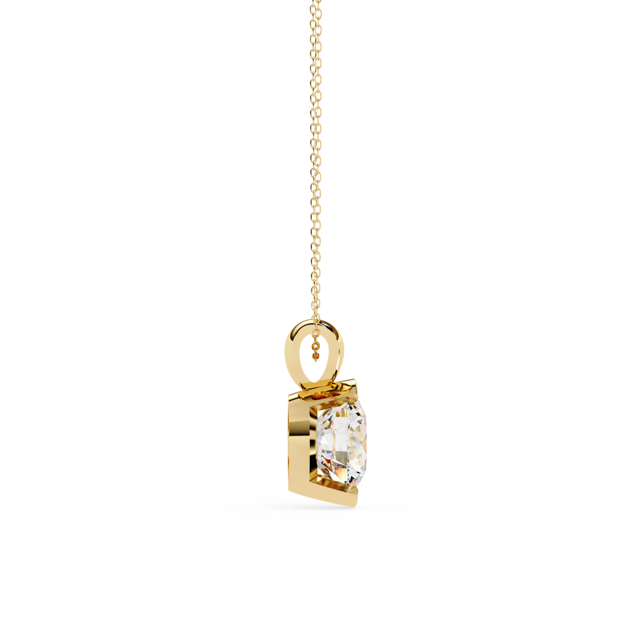 Fabulous Lab Grown Diamond Women Pendant  18k Gold