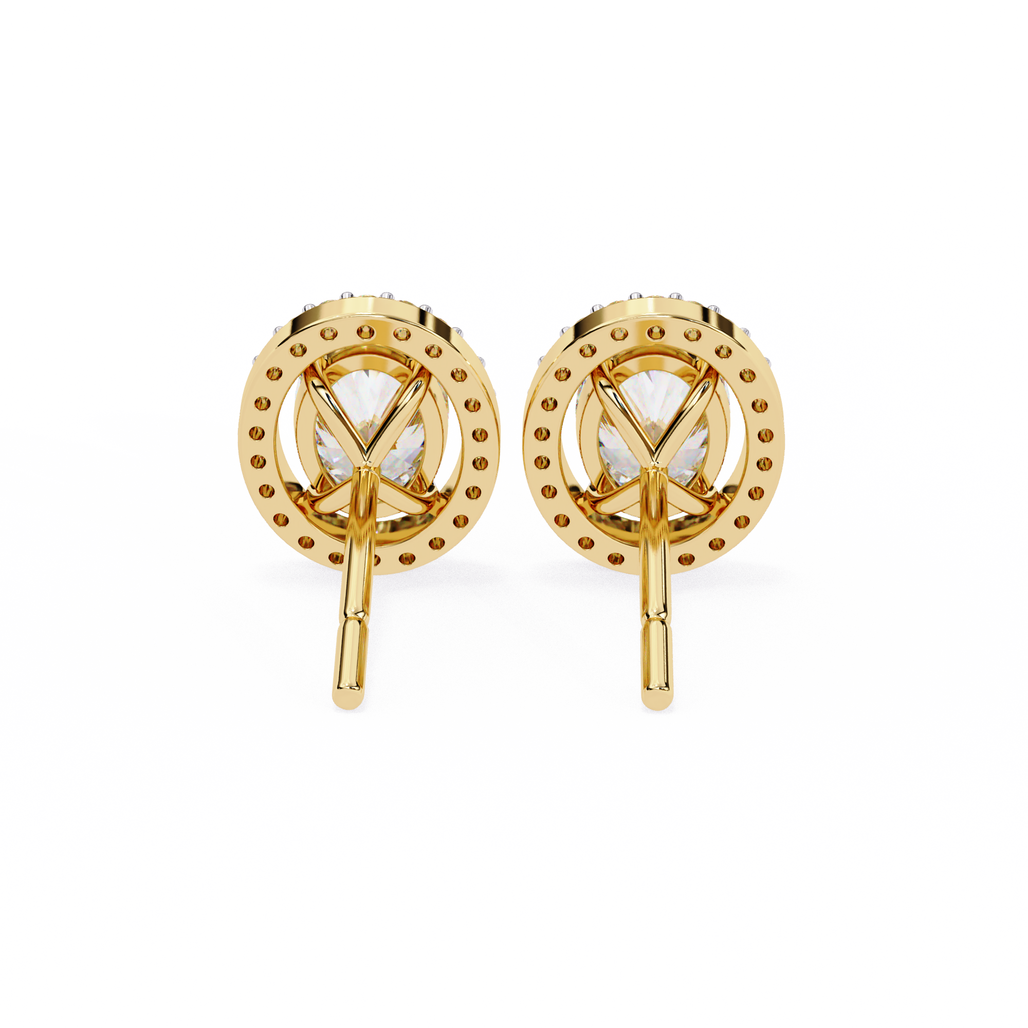 Unique 18K GOLD EARRING WITH LAB-GROWN DIAMOND.