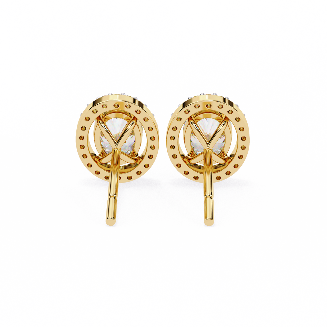 Unique 18K GOLD EARRING WITH LAB-GROWN DIAMOND.