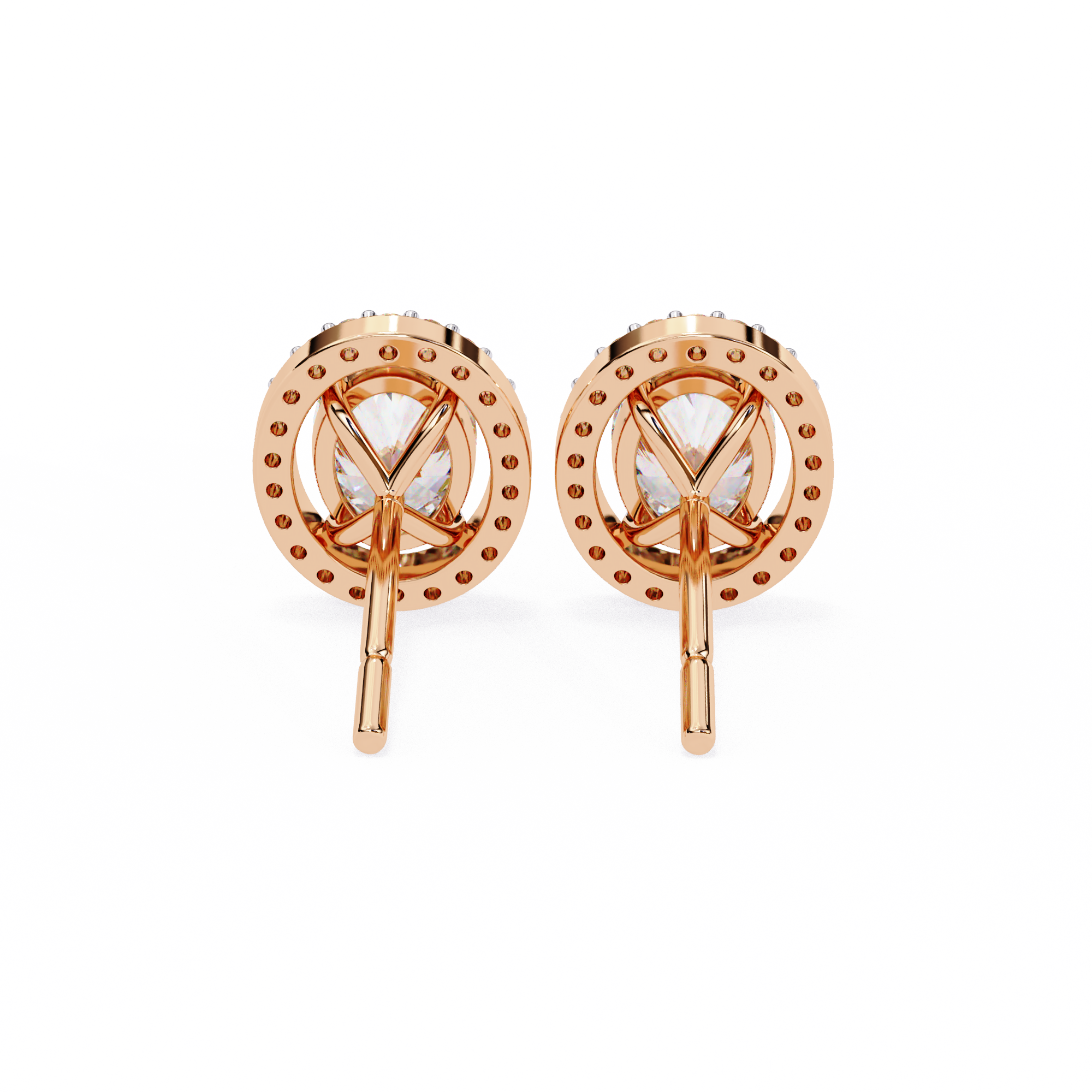 Unique 18K GOLD EARRING WITH LAB-GROWN DIAMOND.