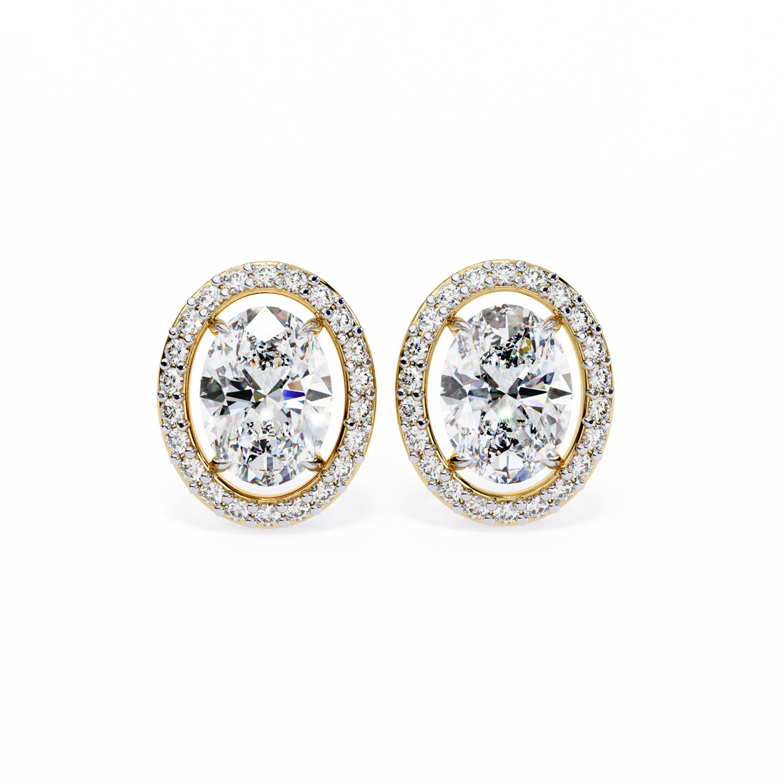 Unique 18K GOLD EARRING WITH LAB-GROWN DIAMOND.