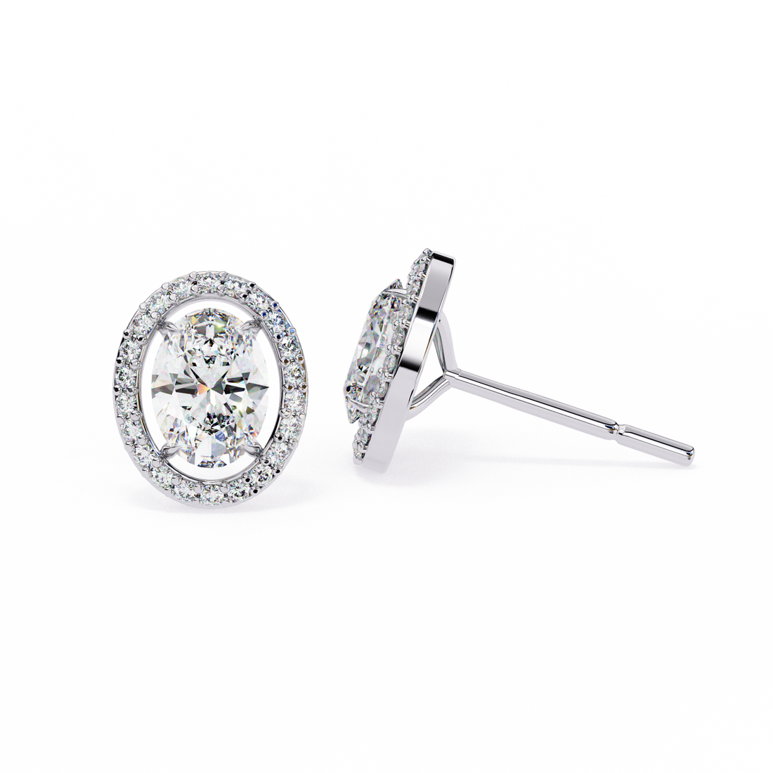 Unique 18K GOLD EARRING WITH LAB-GROWN DIAMOND.