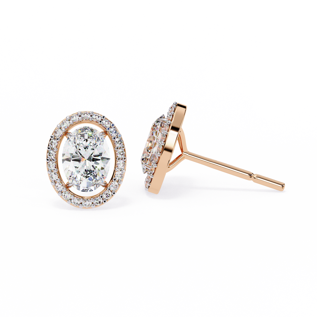 Unique 18K GOLD EARRING WITH LAB-GROWN DIAMOND.