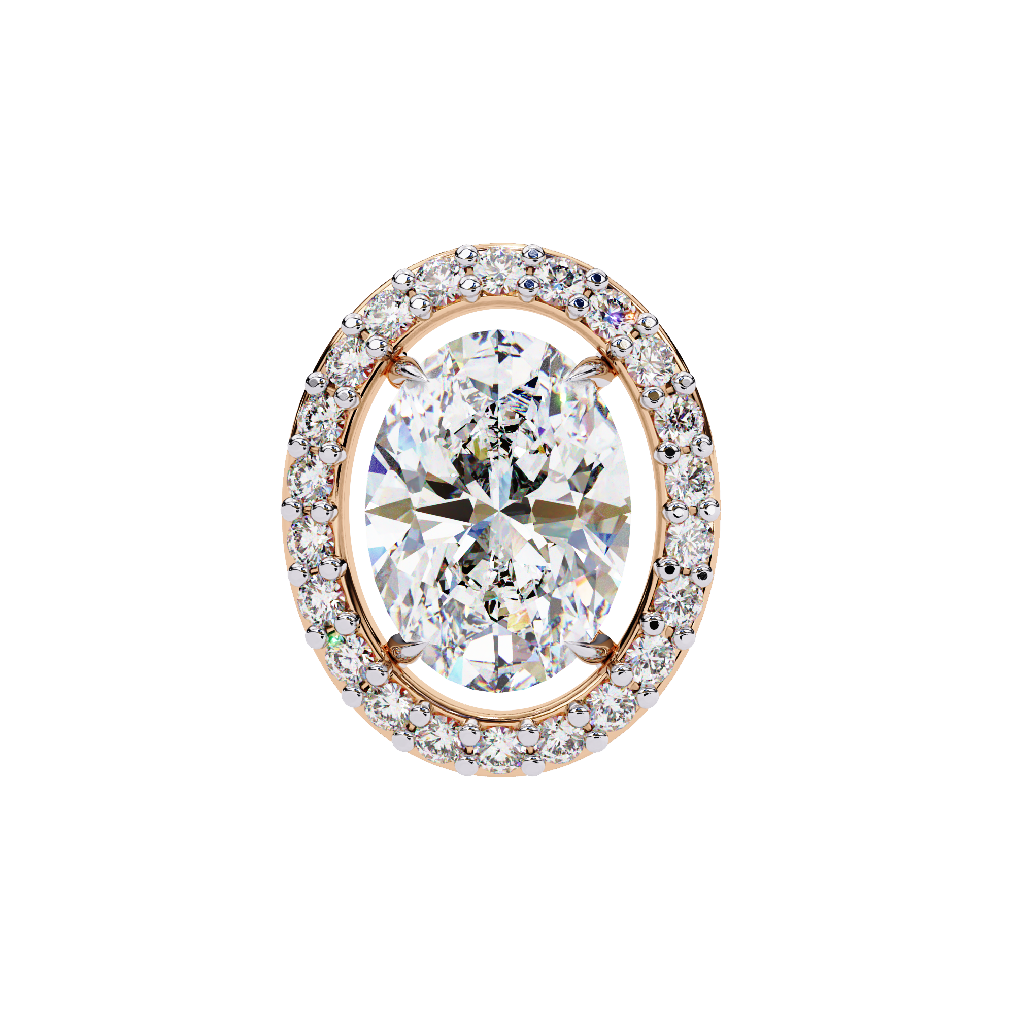 Unique 18K GOLD EARRING WITH LAB-GROWN DIAMOND.