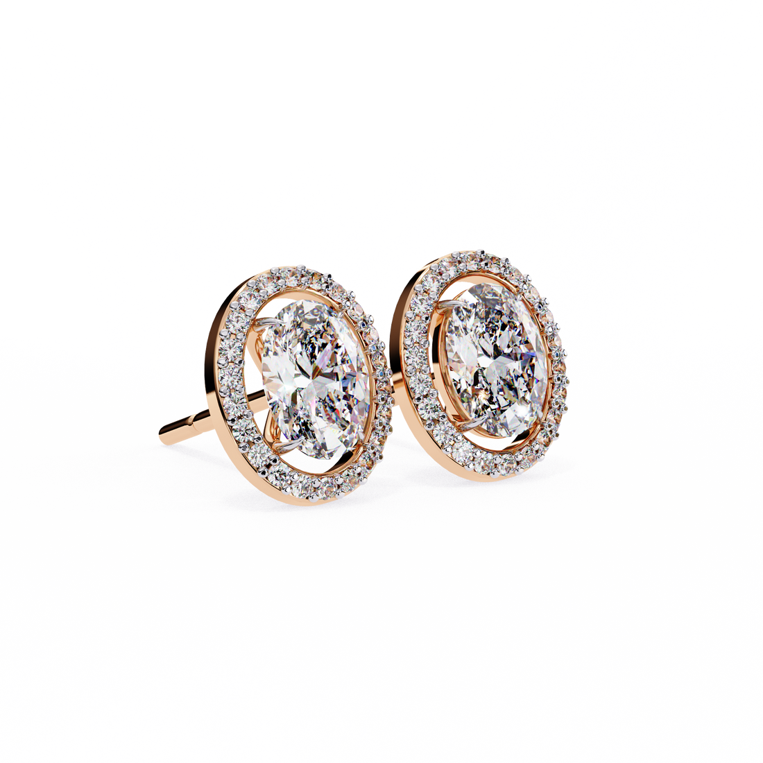 Unique 18K GOLD EARRING WITH LAB-GROWN DIAMOND.