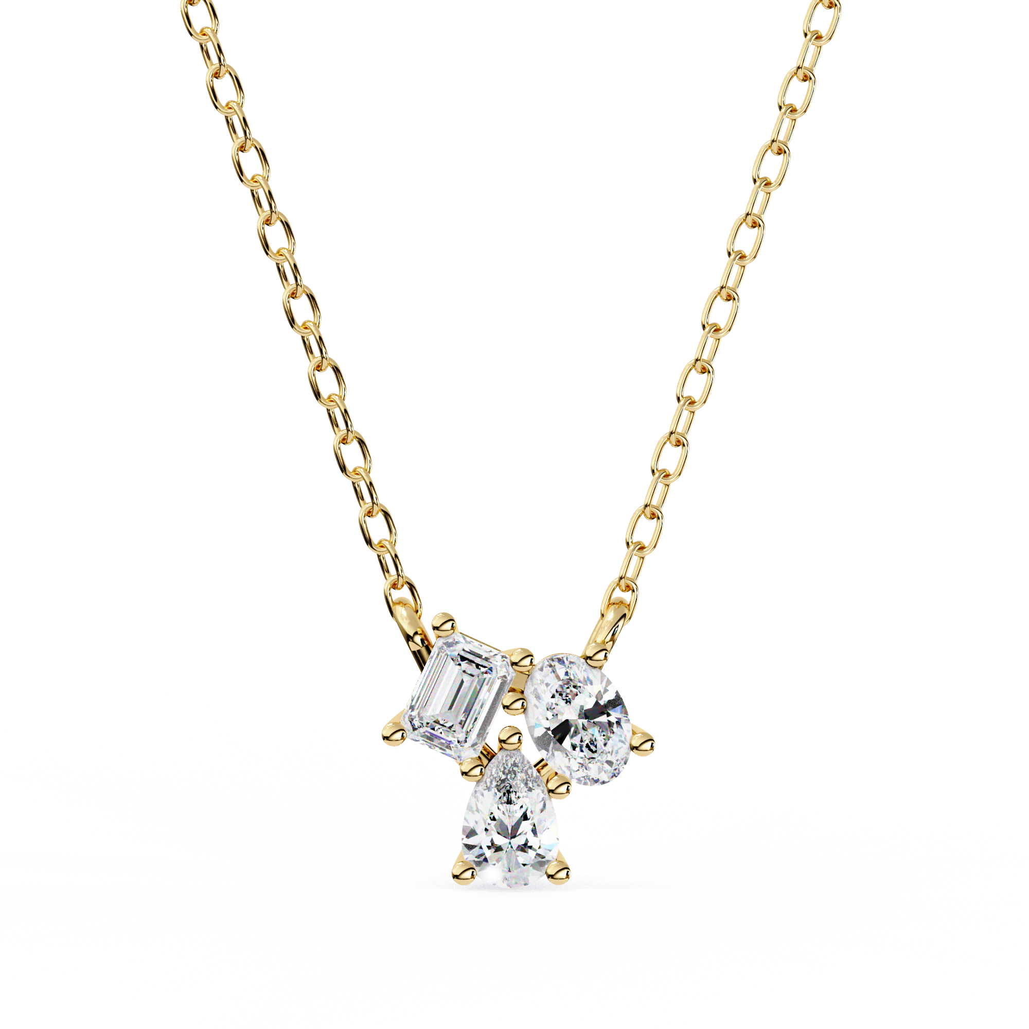 Fabulous Lab Grown Diamond Women Pendant  18k Gold