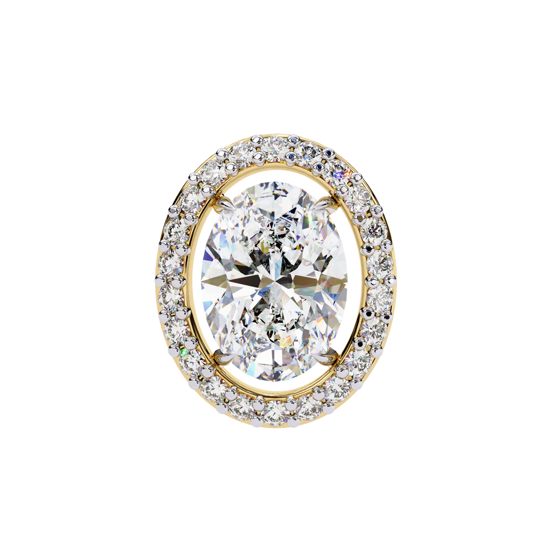 Unique 18K GOLD EARRING WITH LAB-GROWN DIAMOND.
