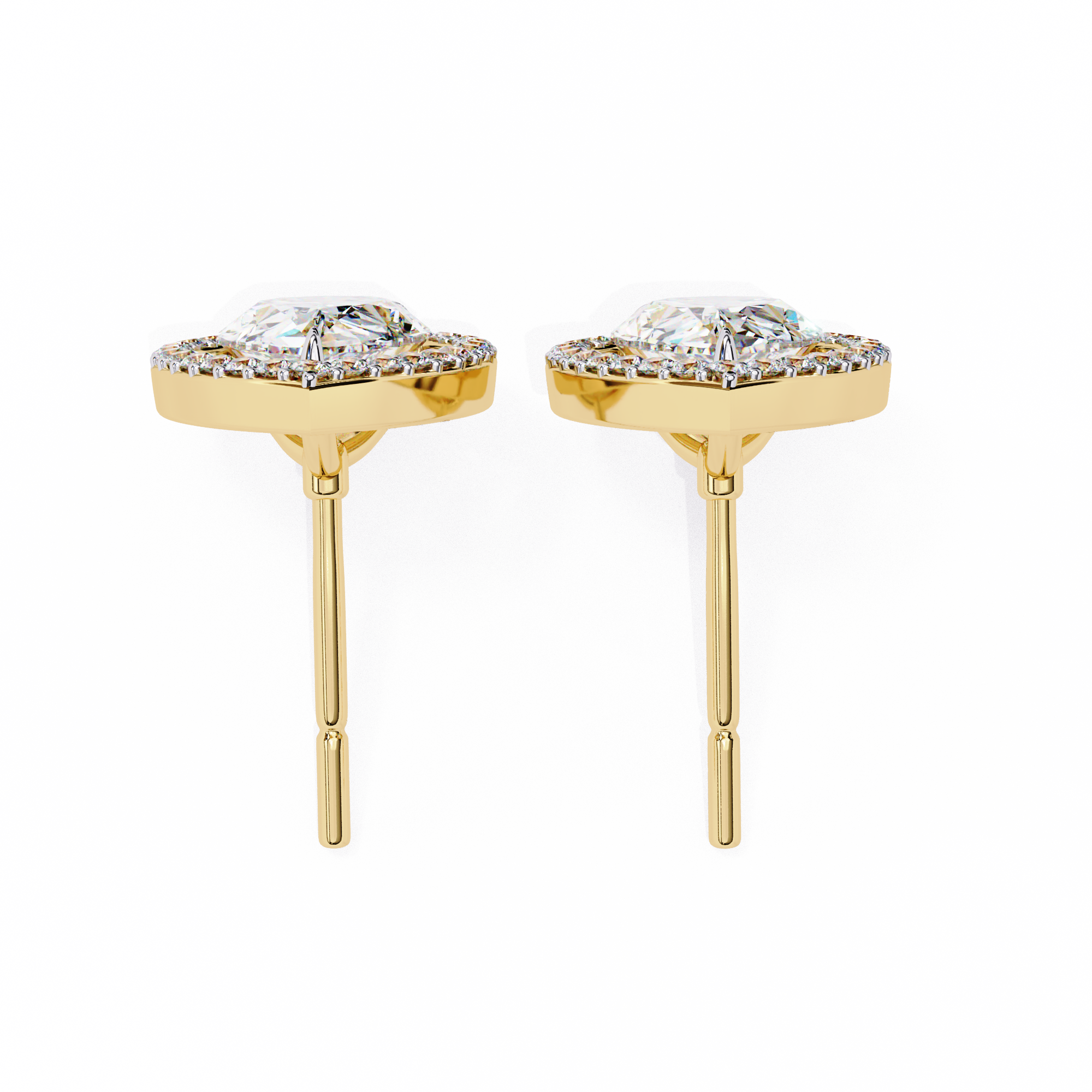 Unique 18K GOLD EARRING WITH LAB-GROWN DIAMOND.