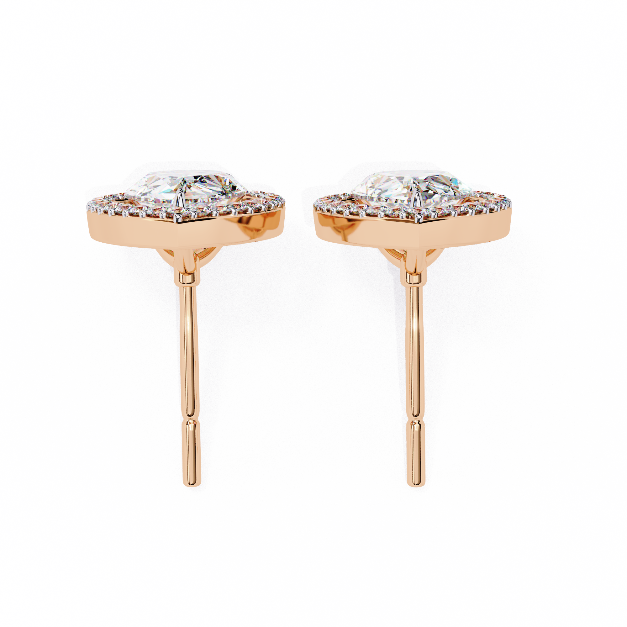 Unique 18K GOLD EARRING WITH LAB-GROWN DIAMOND.