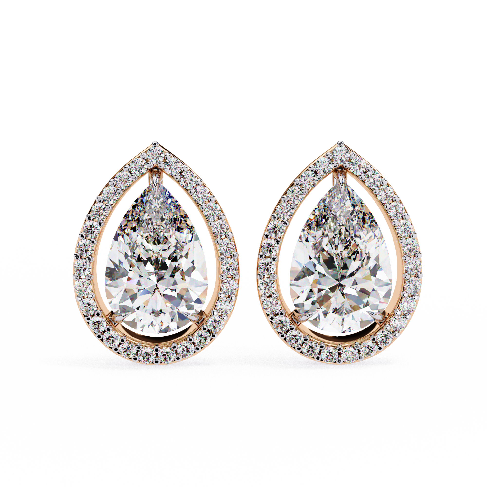 Unique 18K GOLD EARRING WITH LAB-GROWN DIAMOND.