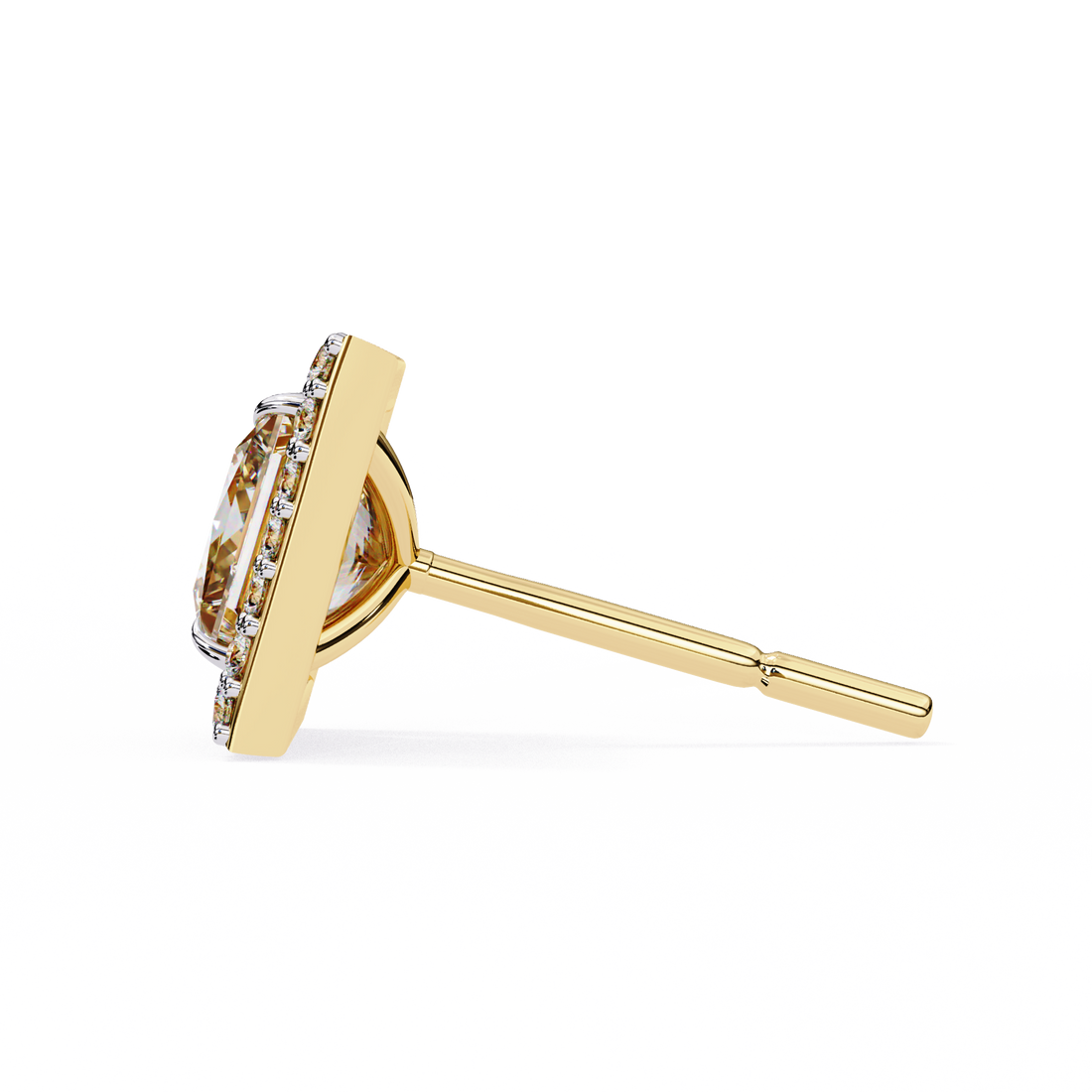 Unique 18K GOLD EARRING WITH LAB-GROWN DIAMOND.