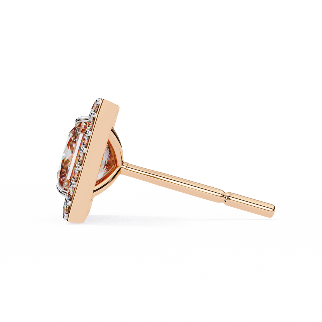 Unique 18K GOLD EARRING WITH LAB-GROWN DIAMOND.