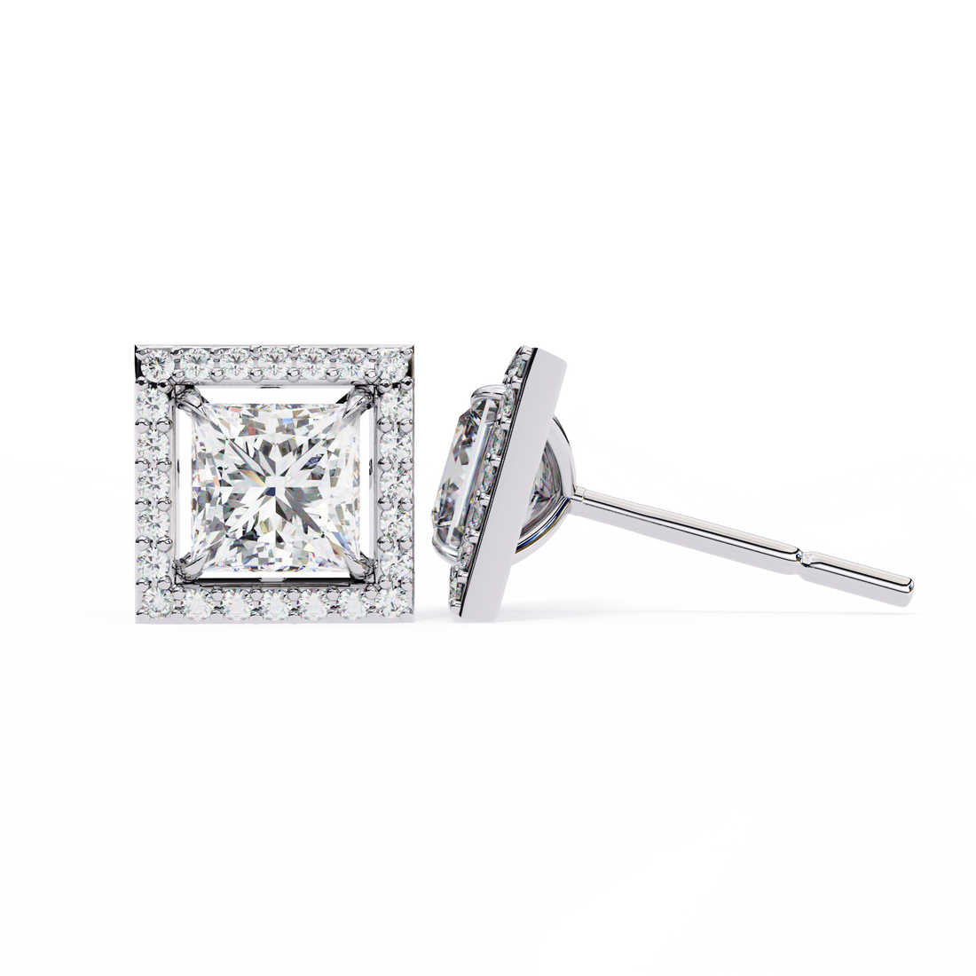 Unique 18K GOLD EARRING WITH LAB-GROWN DIAMOND.