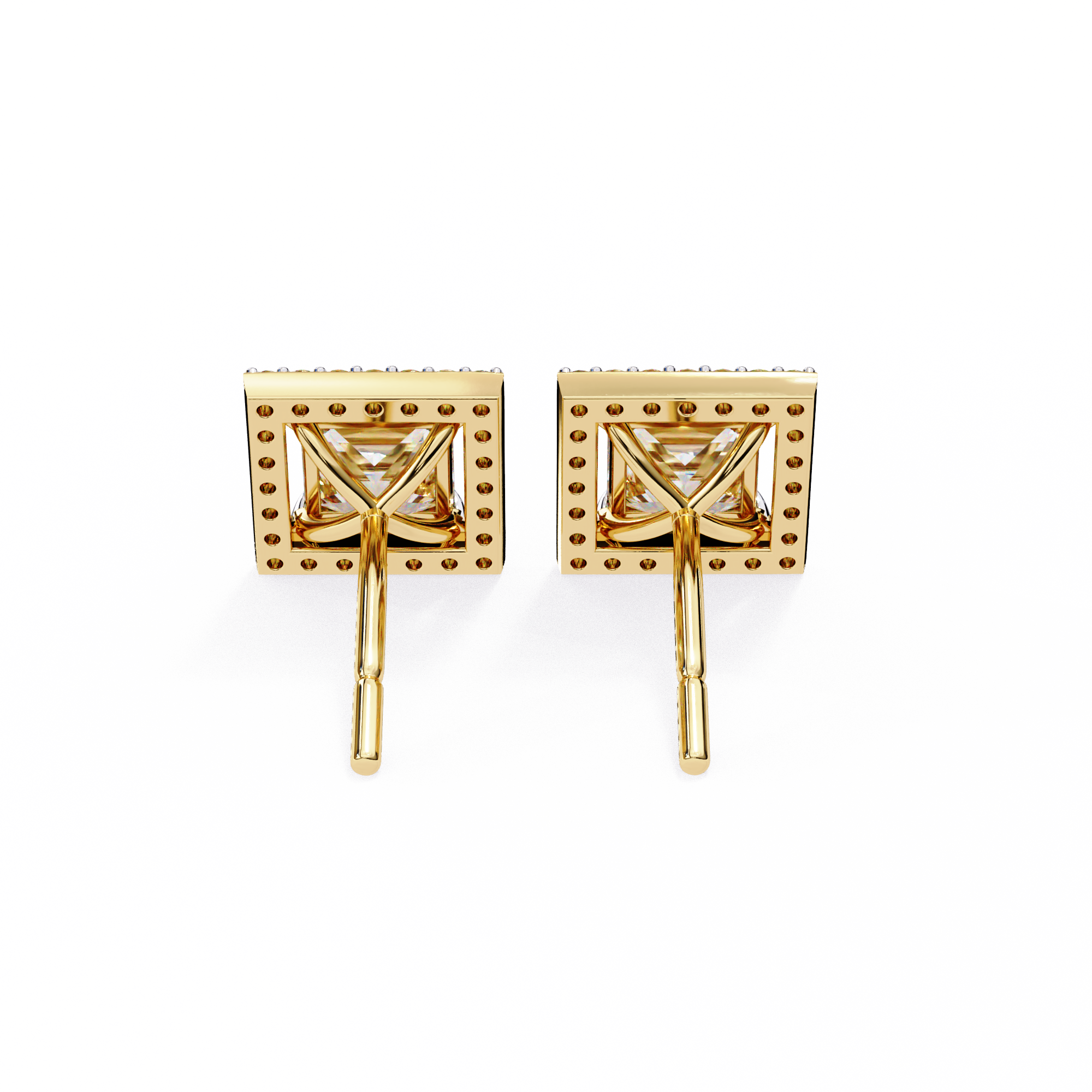 Unique 18K GOLD EARRING WITH LAB-GROWN DIAMOND.