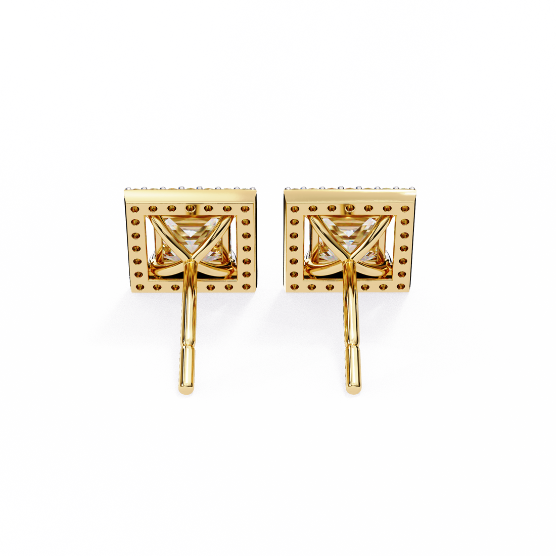 Unique 18K GOLD EARRING WITH LAB-GROWN DIAMOND.