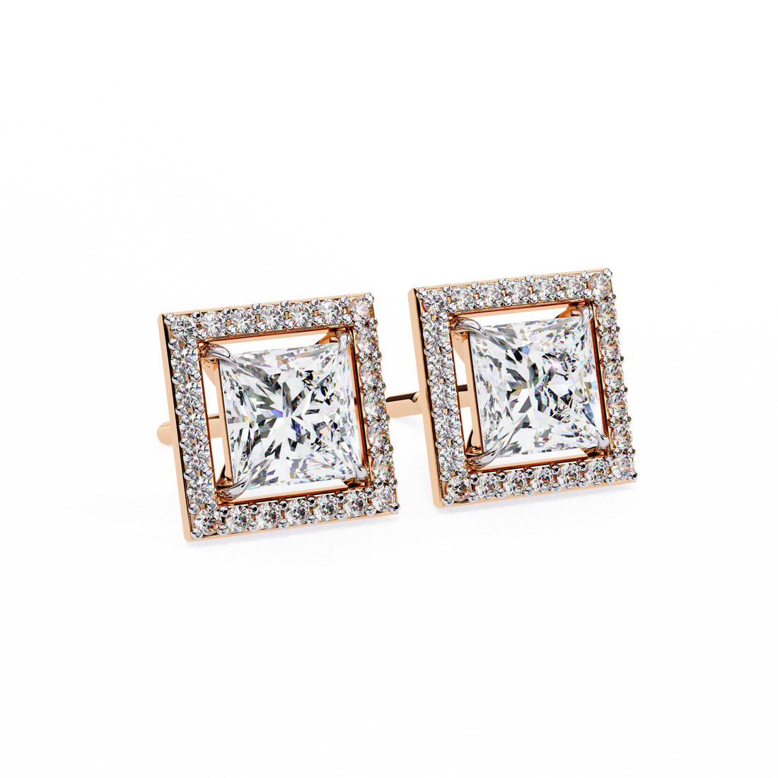Unique 18K GOLD EARRING WITH LAB-GROWN DIAMOND.