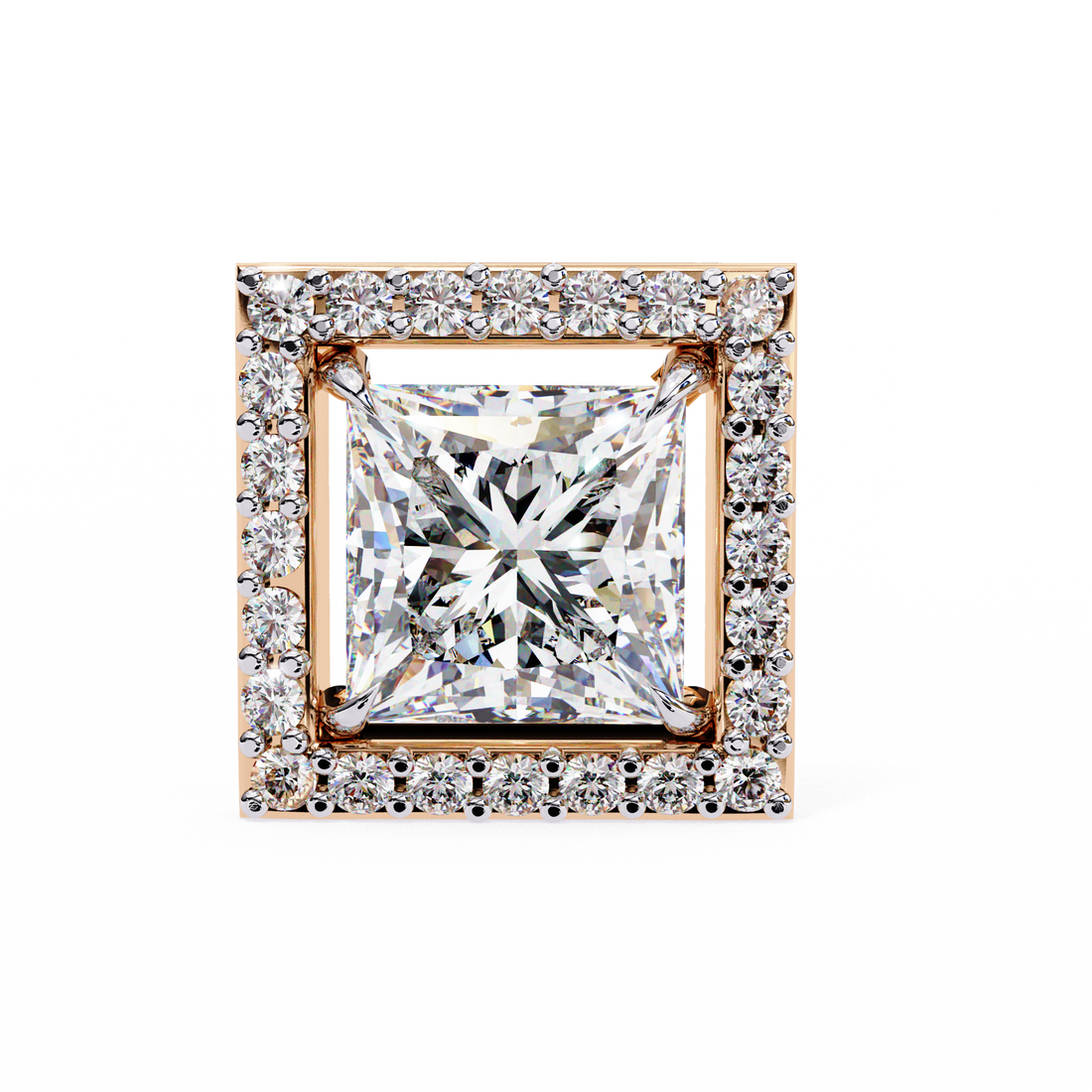Unique 18K GOLD EARRING WITH LAB-GROWN DIAMOND.